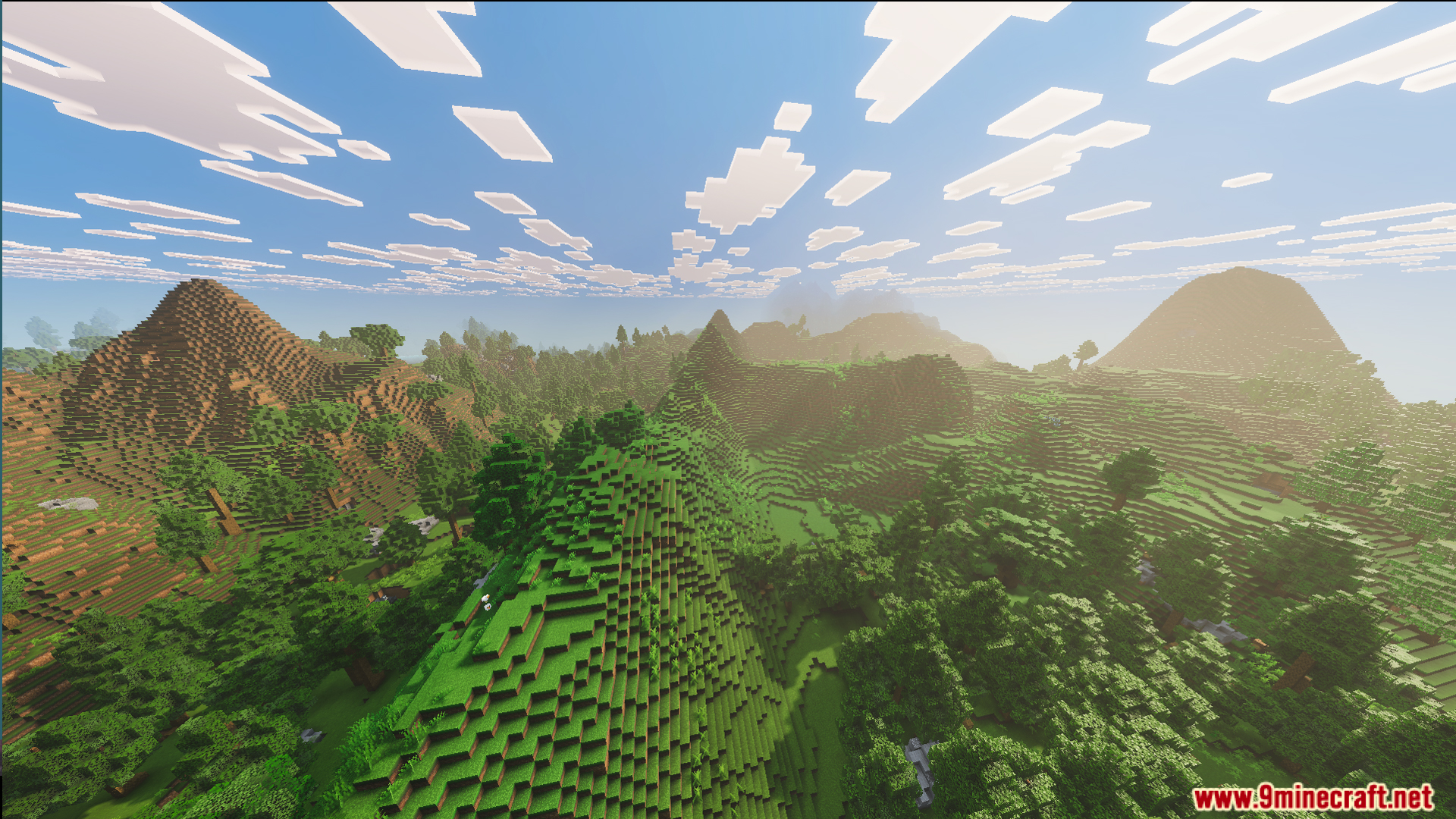 Kepler World Map Screenshot 7 Massive custom terrain area with unique valleys and lush green forests under clouds