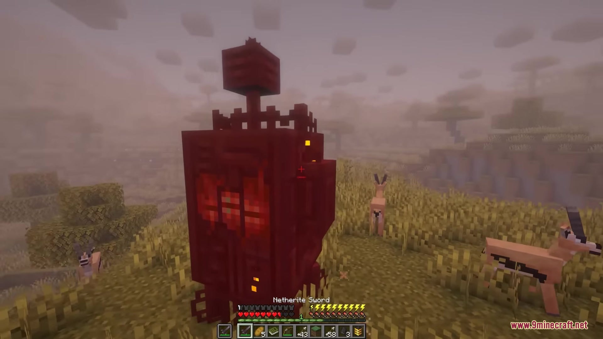 Close up view of a massive robotic invader from the Kismet Mod
