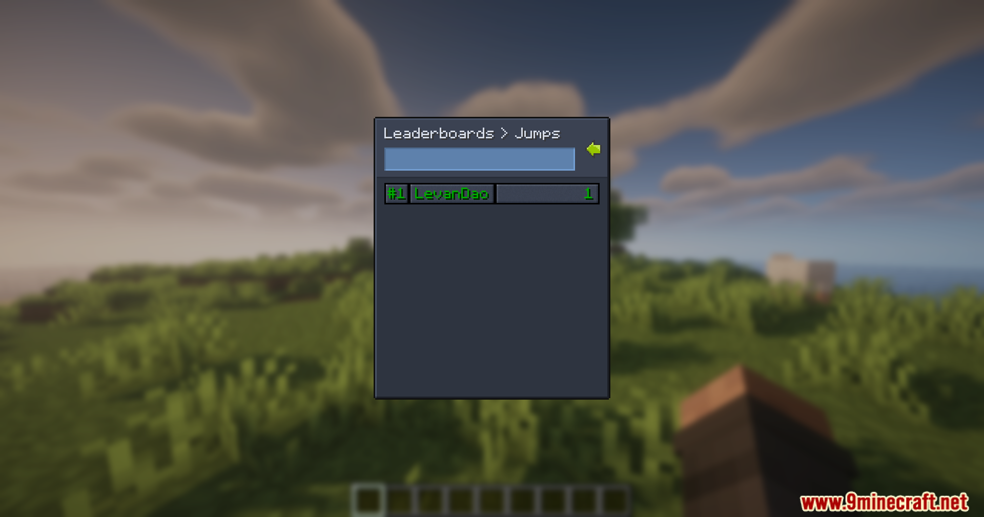 Leaderboards Mod interface displaying player rankings for the total number of jumps