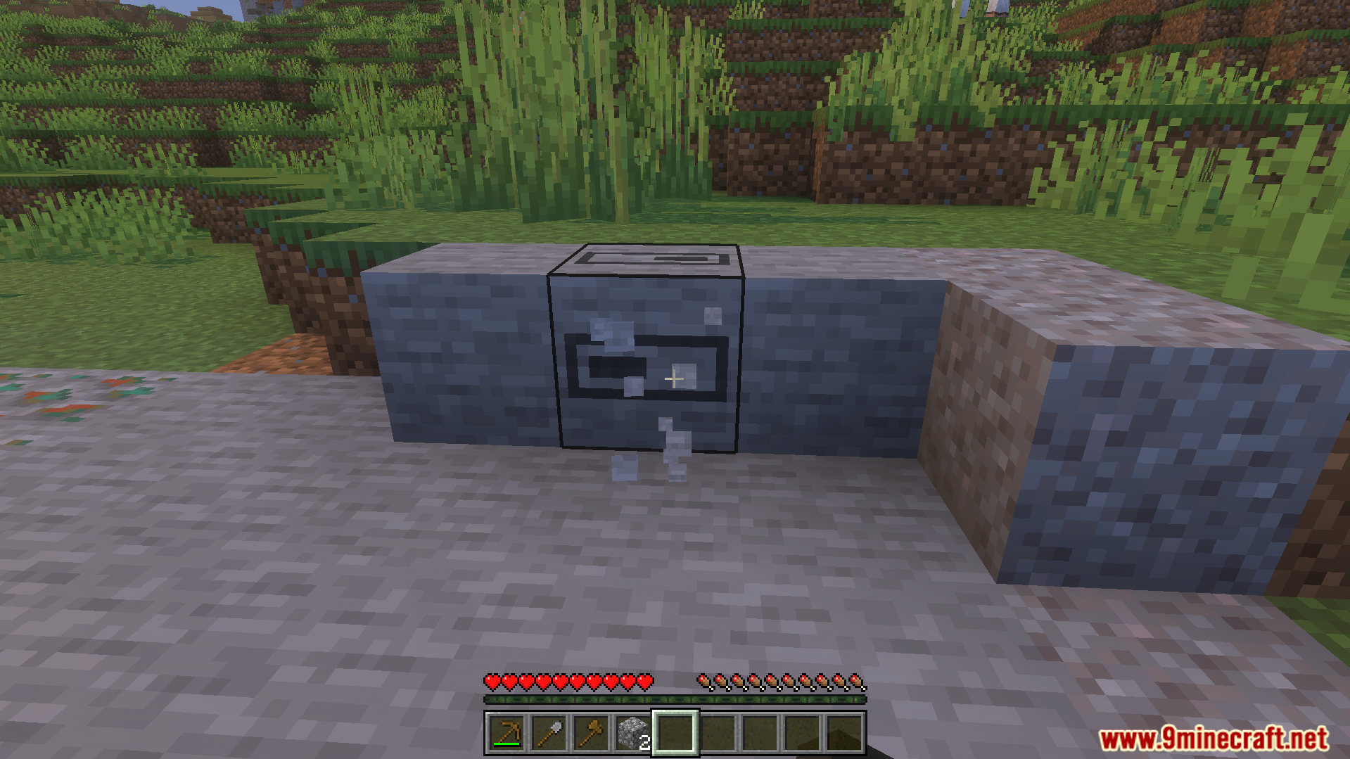 Loading Block Breaking Animation Texture Pack replaces cracks on a stone block