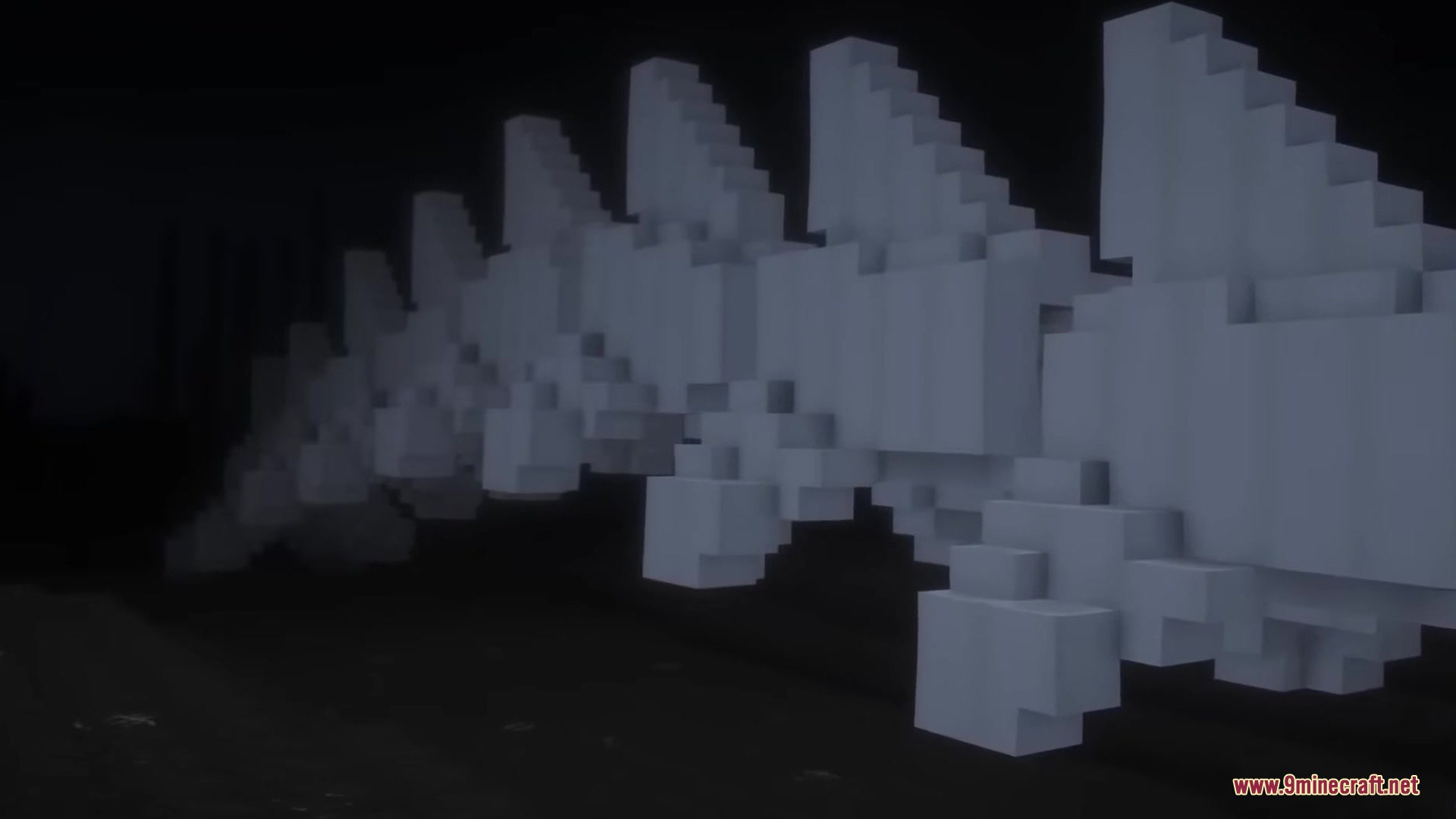 Lovecraft Beyond the Abyss Mod Screenshot 1 Giant skeletal remains of a massive creature resting on the dark ocean floor