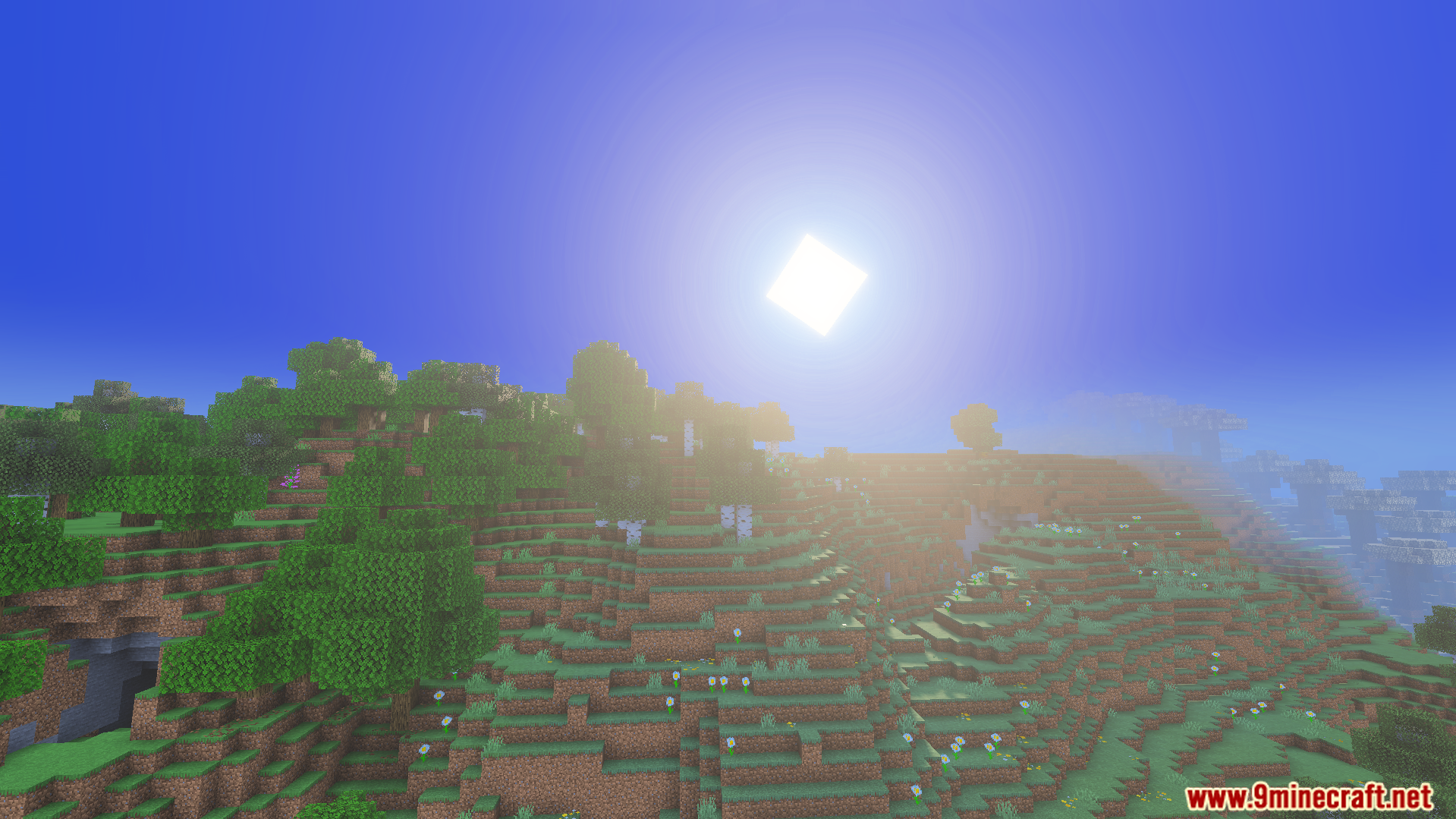 Luvid Visual Refined Texture Pack adds a warm glow to the hills