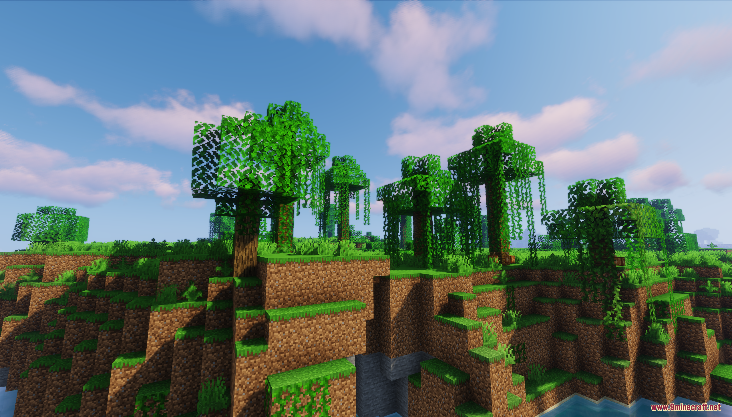 Luz Island Map Screenshot 9 Scenic view of custom jungle trees on a cliffside in Luz Island Map
