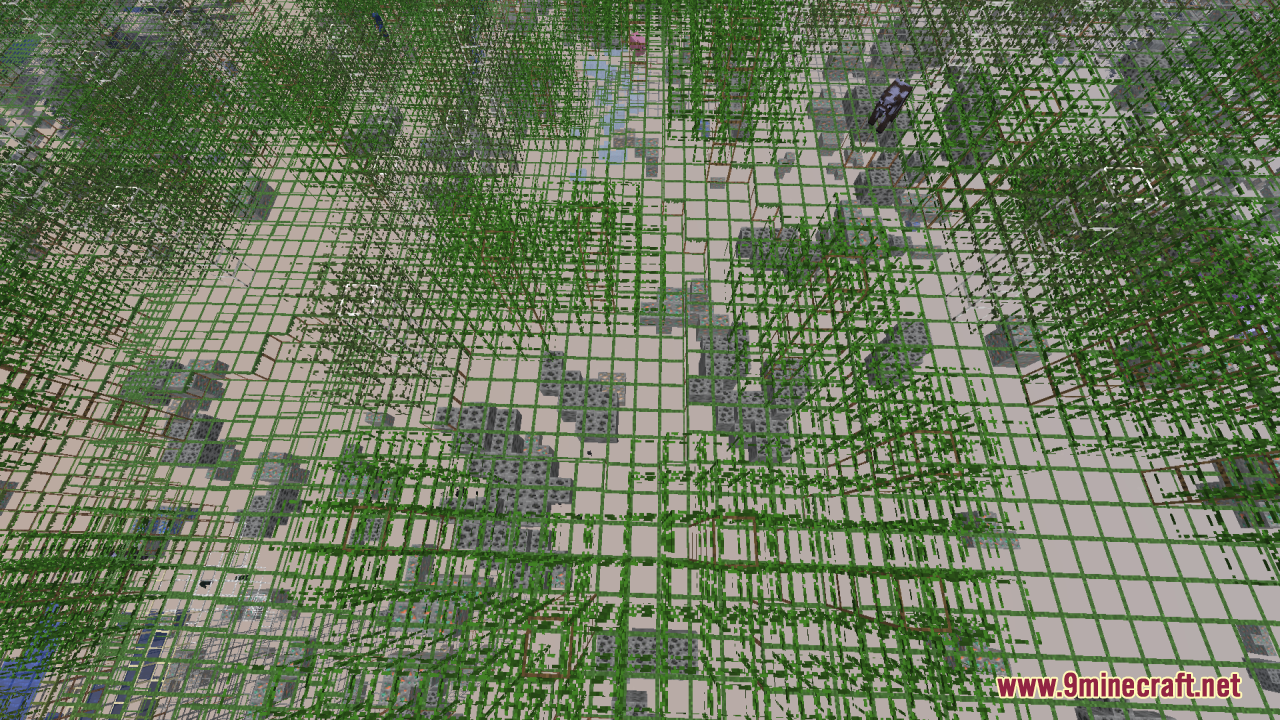 Mahi's X-Ray Resource Pack Screenshot 9 Mahi X Ray Resource Pack shows green wireframe outlines of underground Minecraft blocks