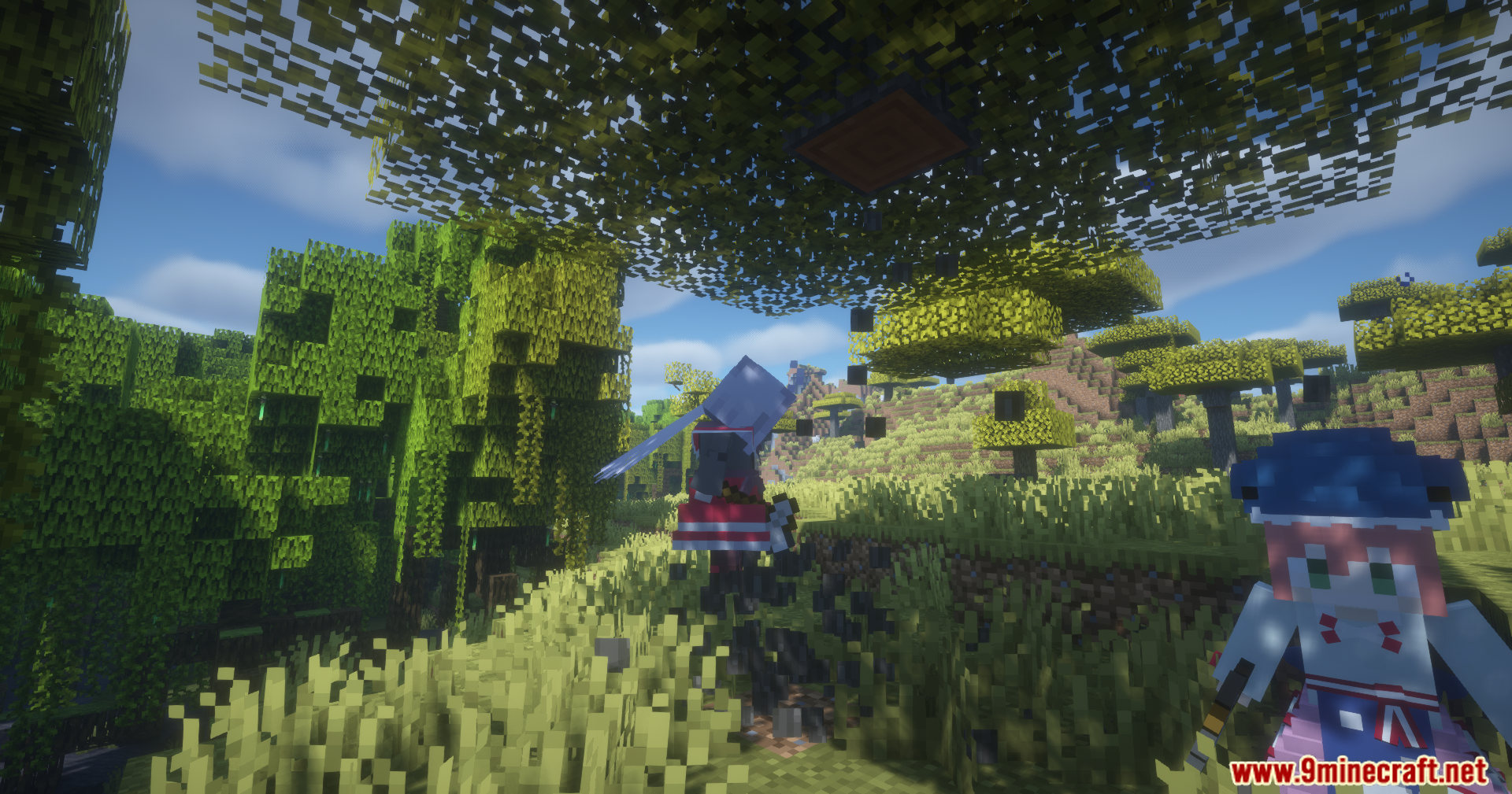 Maid Useful Task Mod Screenshot 11 Maid character using automated logging to clear leaves and wood from trees