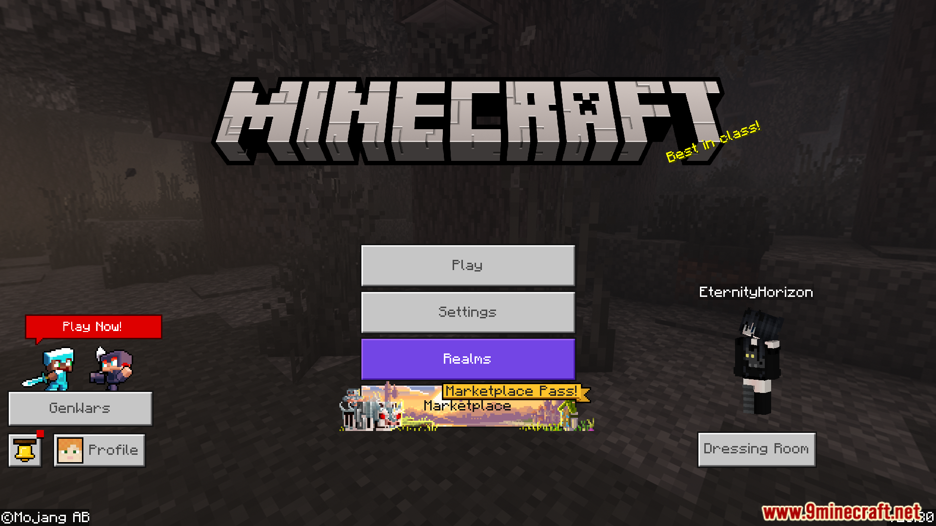 Many Versions Panorama with Shaders Texture Pack Screenshot 3 Main menu screen featuring the Many Versions Panorama With Shaders Texture Pack