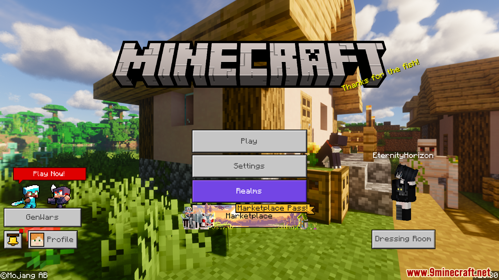 Many Versions Panorama with Shaders Texture Pack Screenshot 7 Many Versions Panorama With Shaders Texture Pack showing a classic menu background