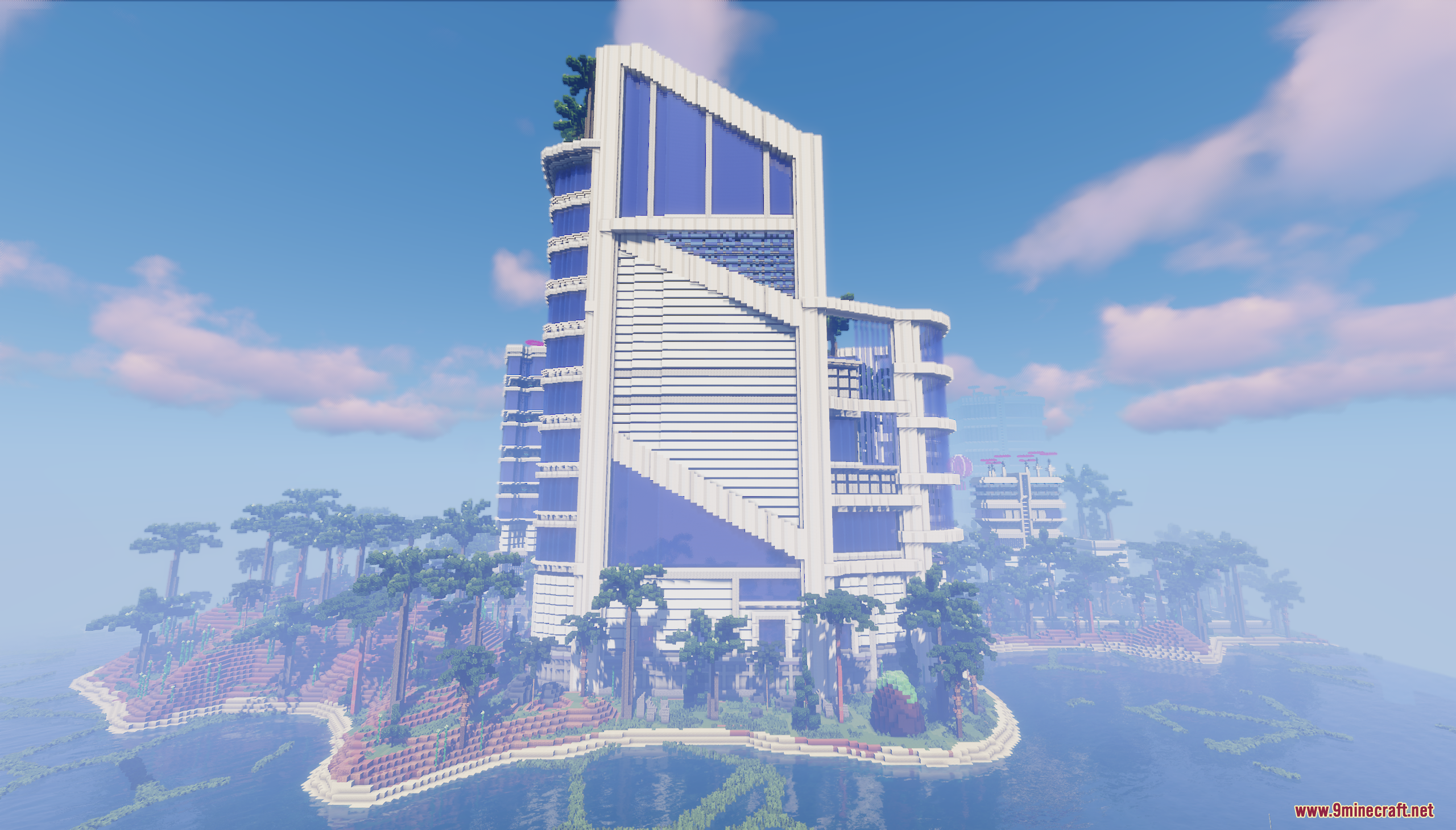 The main skyscraper structure from the Modern Age Lobby Map project