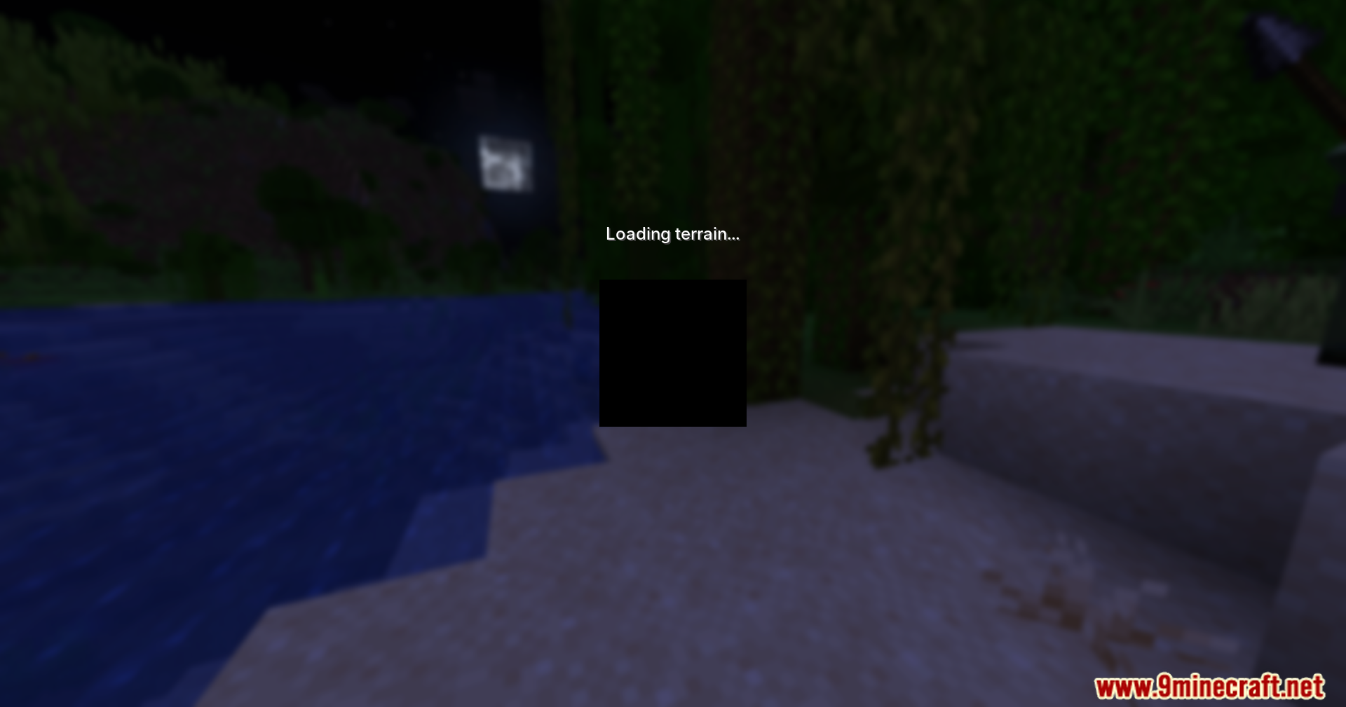 Modern UI Mvus Mod Screenshot 4 Modern UI Mvus Mod shows a loading terrain message on the screen