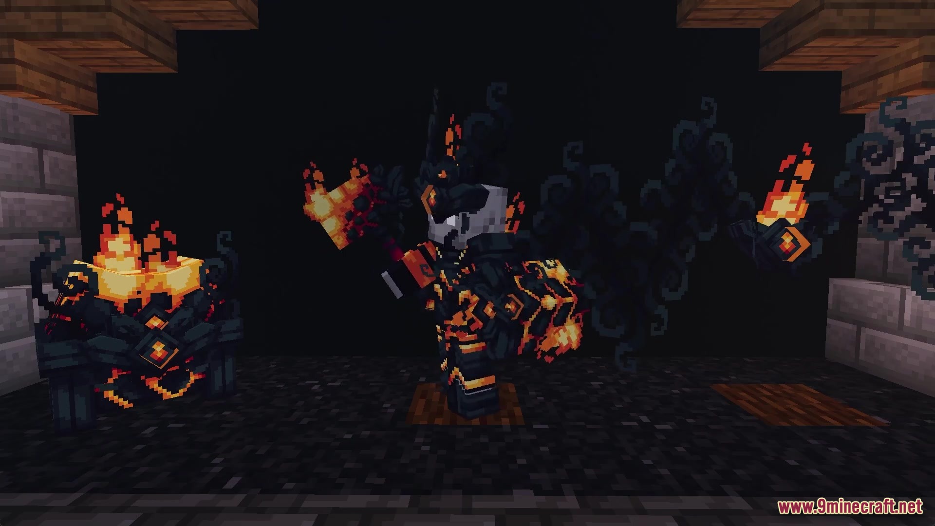 Molten Magma Animated Weapon Set Model - molten axe swing showcase