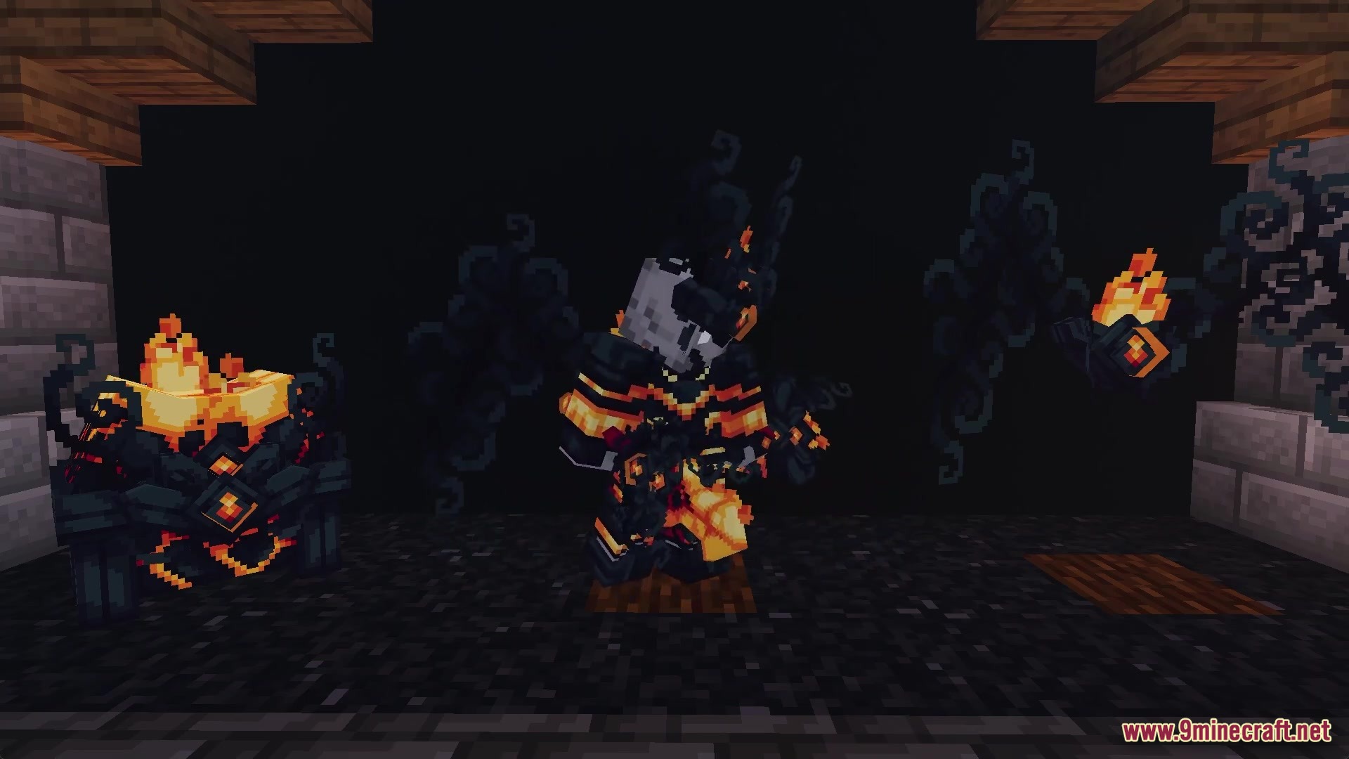 Molten Magma Animated Weapon Set Model - close-up of molten axe glow