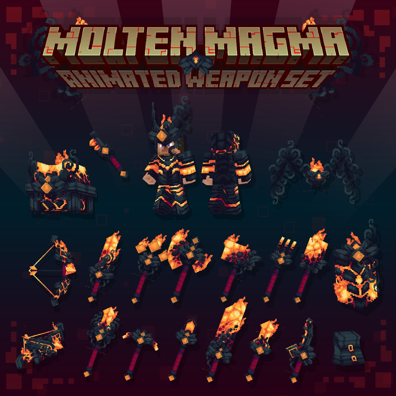 Molten Magma Animated Weapon Set Model Thumbnail