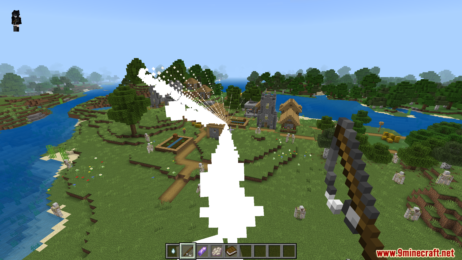 More Actions Addon Screenshot 7 More Actions Addon features a grappling hook for traveling across a village
