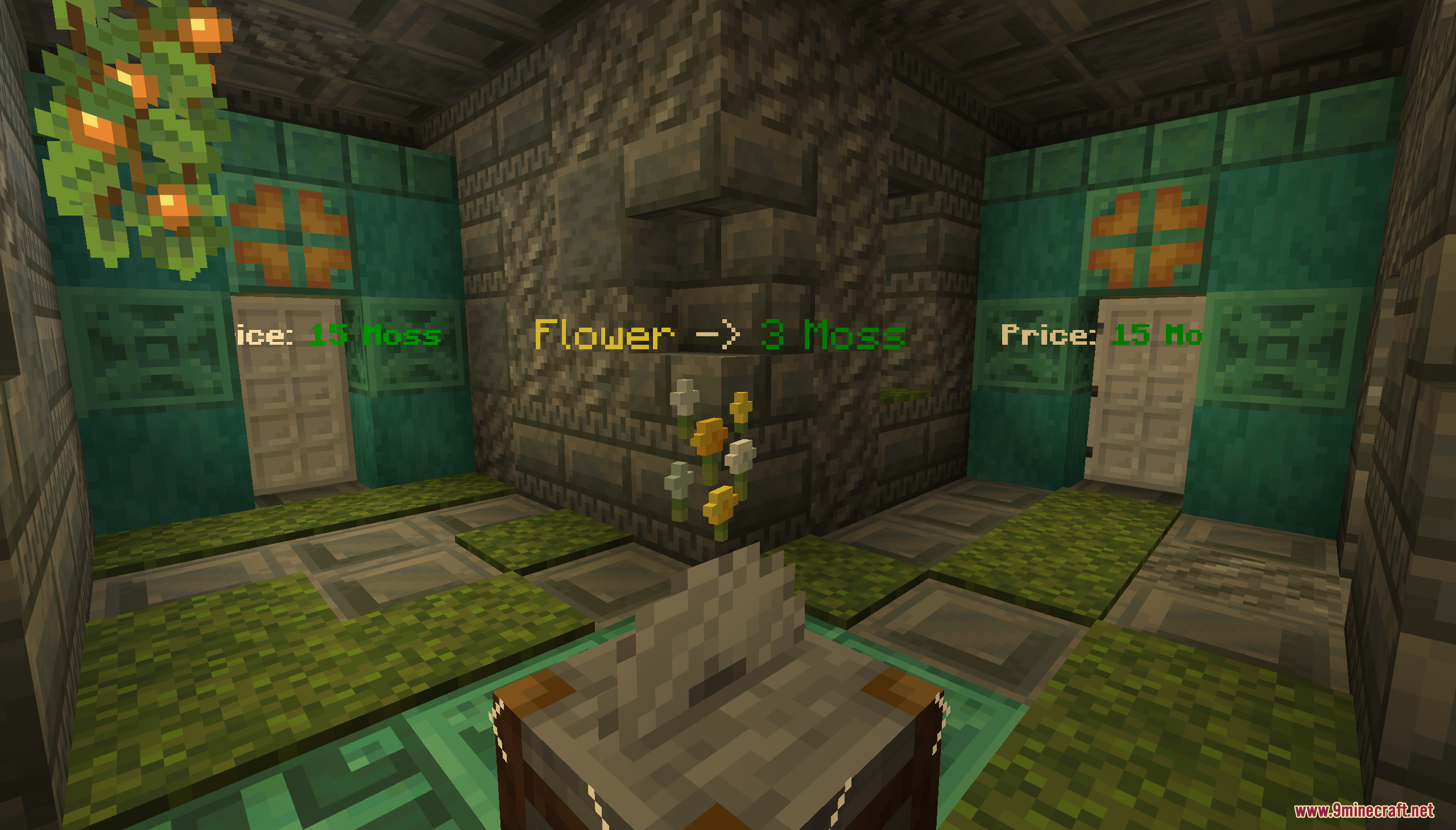Mossholder Map Screenshot 8 A trading room in Mossholder Map with floating text and glow berries