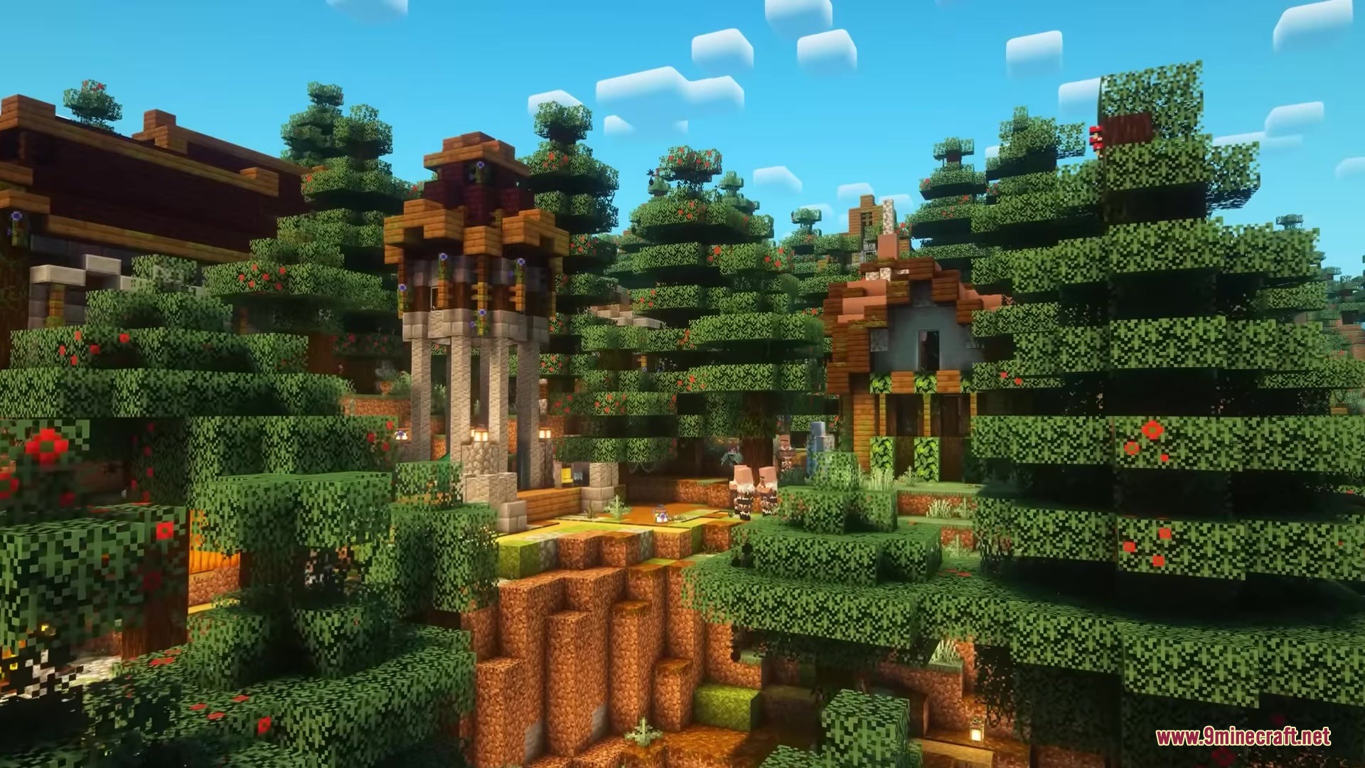 Musgo Resource Pack Screenshot 13 Musgo Resource Pack adds detailed tree shapes and lush foliage to Minecraft landscapes