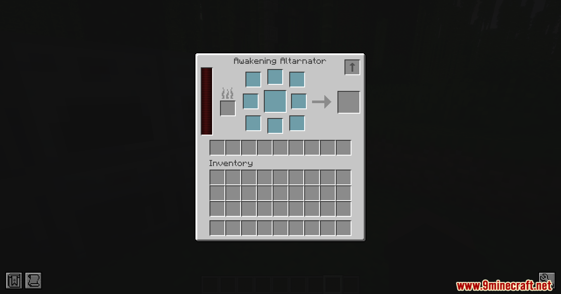Mystical Automation Mod Screenshot 10 User interface of the Awakening Altarnator for automatic altar crafting recipes