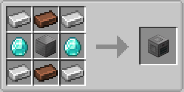Mystical Automation Mod Screenshot 11 Crafting recipe for an automation machine using diamonds and iron ingots