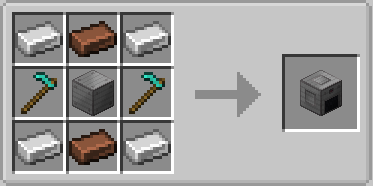 Mystical Automation Mod Screenshot 14 Crafting recipe for the Farmer block using iron copper and diamond hoes