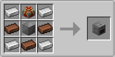 Mystical Automation Mod Screenshot 16 Crafting recipe for an Awakening Altarnator block using iron and copper ingots