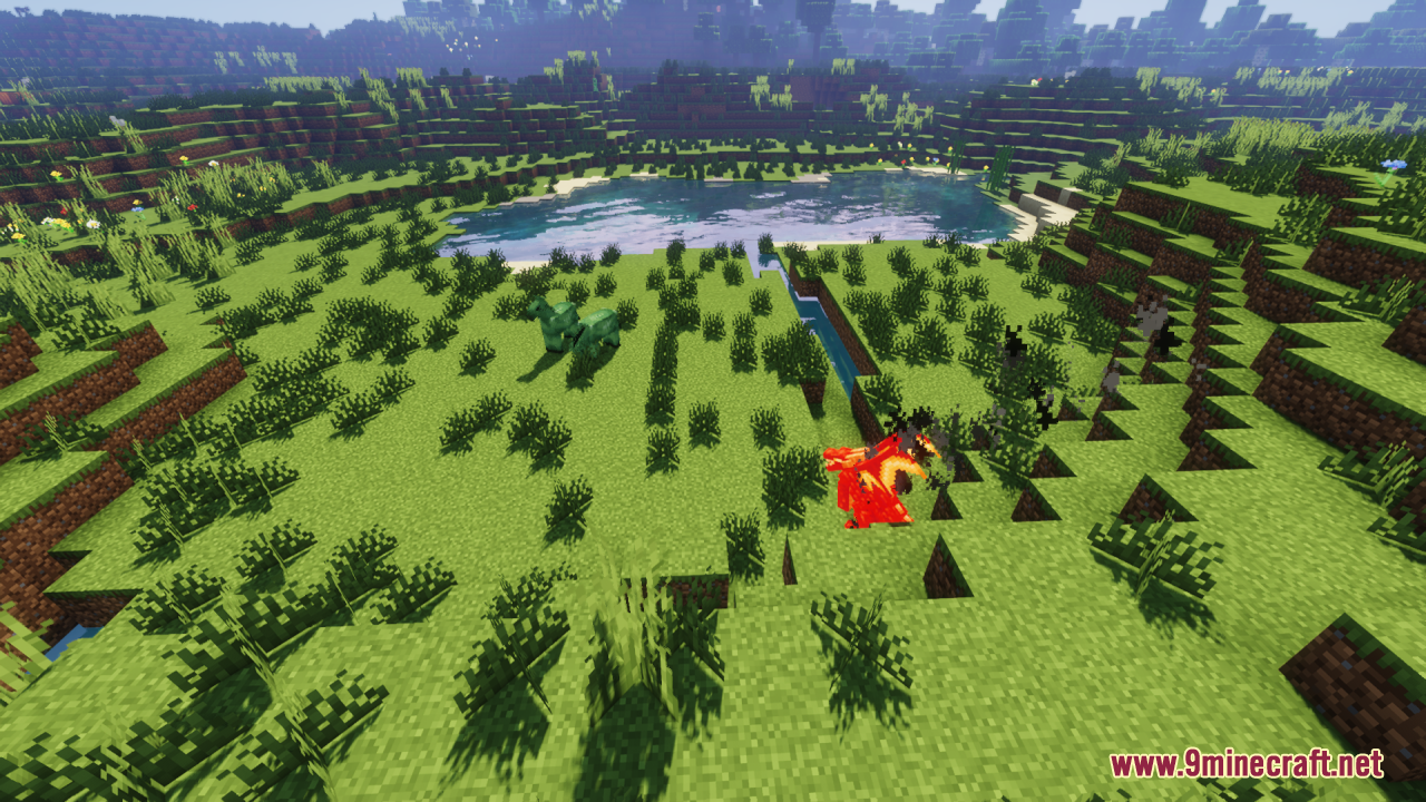Neko's Dragon Blazes Resource Pack Screenshot 11 Neko Dragon Blazes Resource Pack replaces vanilla Blazes with small red dragons