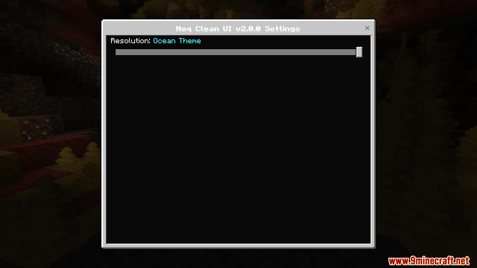 Settings window for Neqs Clean UI featuring a modern and simple interface design