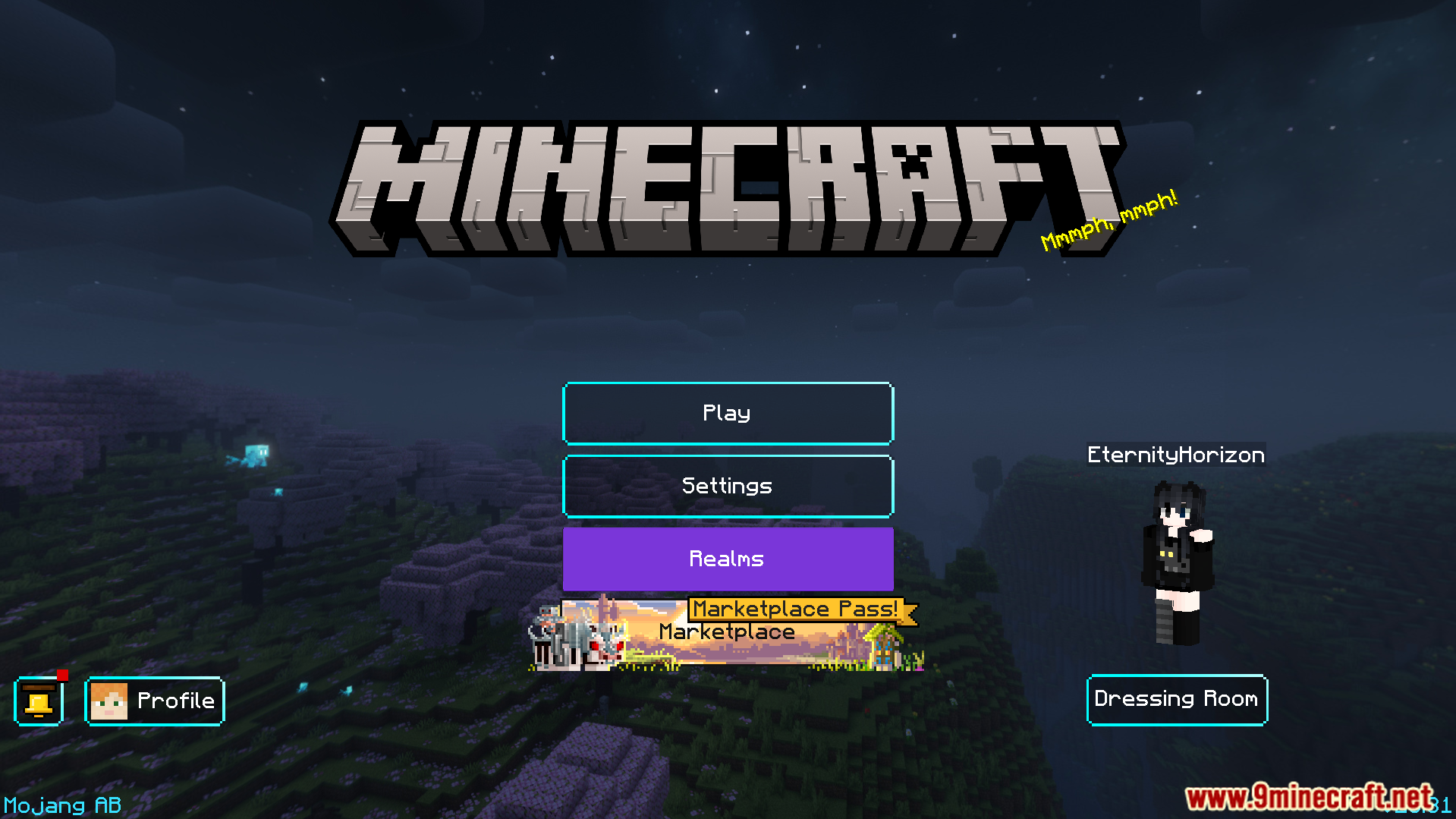 Neqs Clean UI Texture Pack main menu featuring a simple and clear layout
