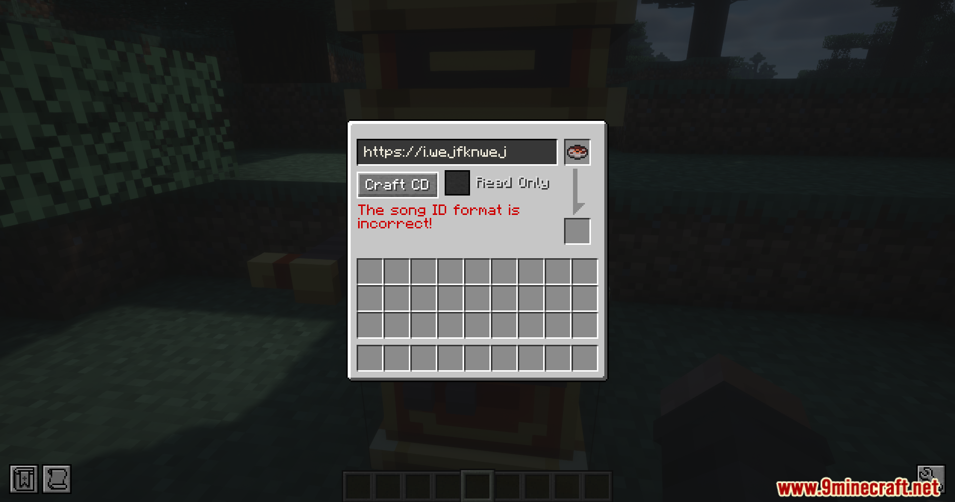 Net Music Play List Mod Screenshot 3 Burning a custom music disc using the Net Music Play List Mod interface