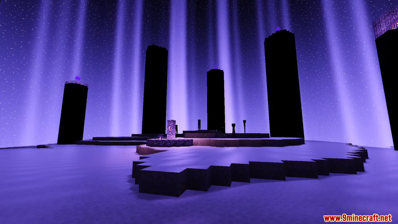 Newb Explementary Edition Shader adds bright galaxy stars and colorful purple night skies