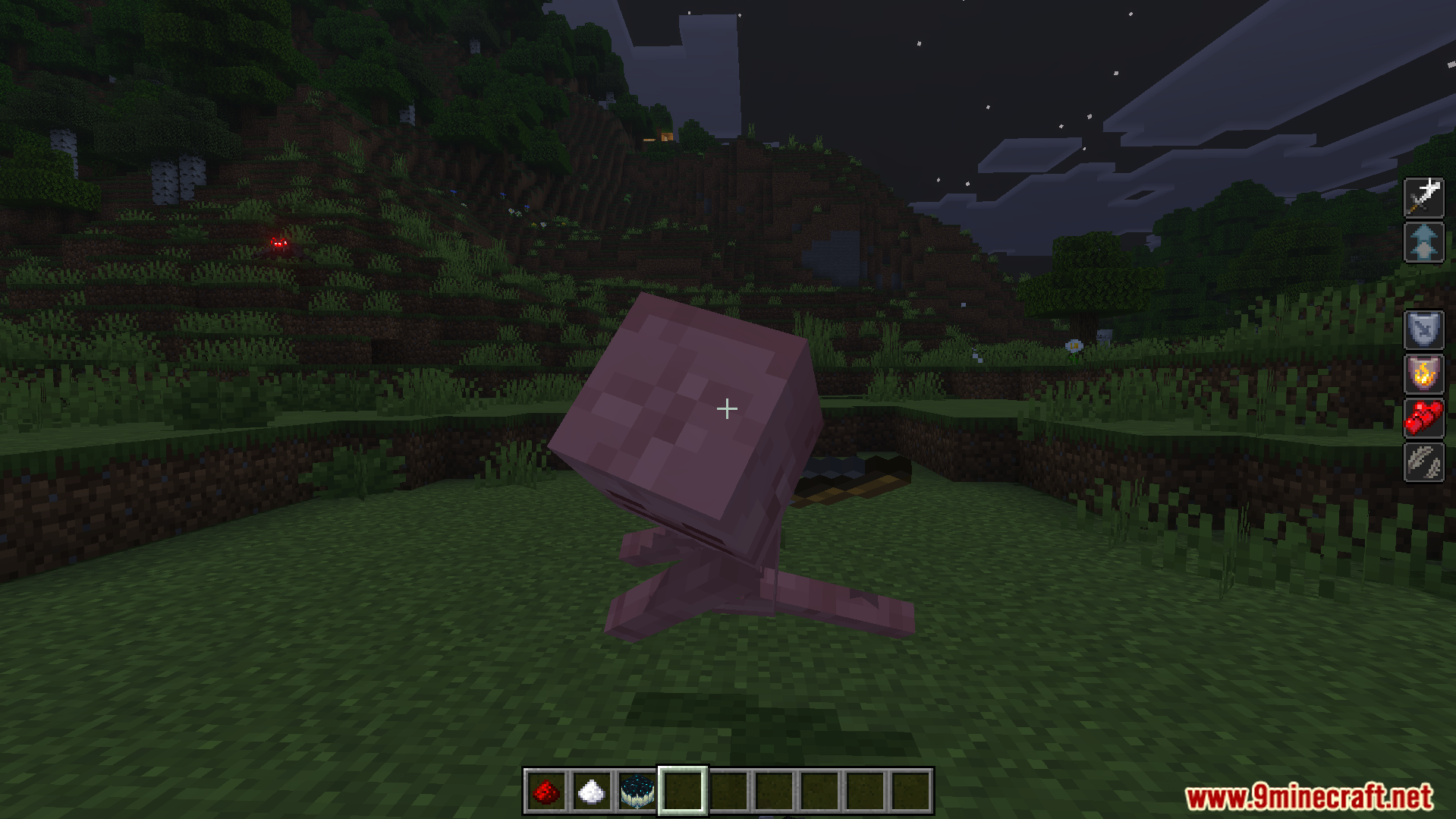 One Punch Player Addon Screenshot 8 A monster is sent flying into the air by a strong punch