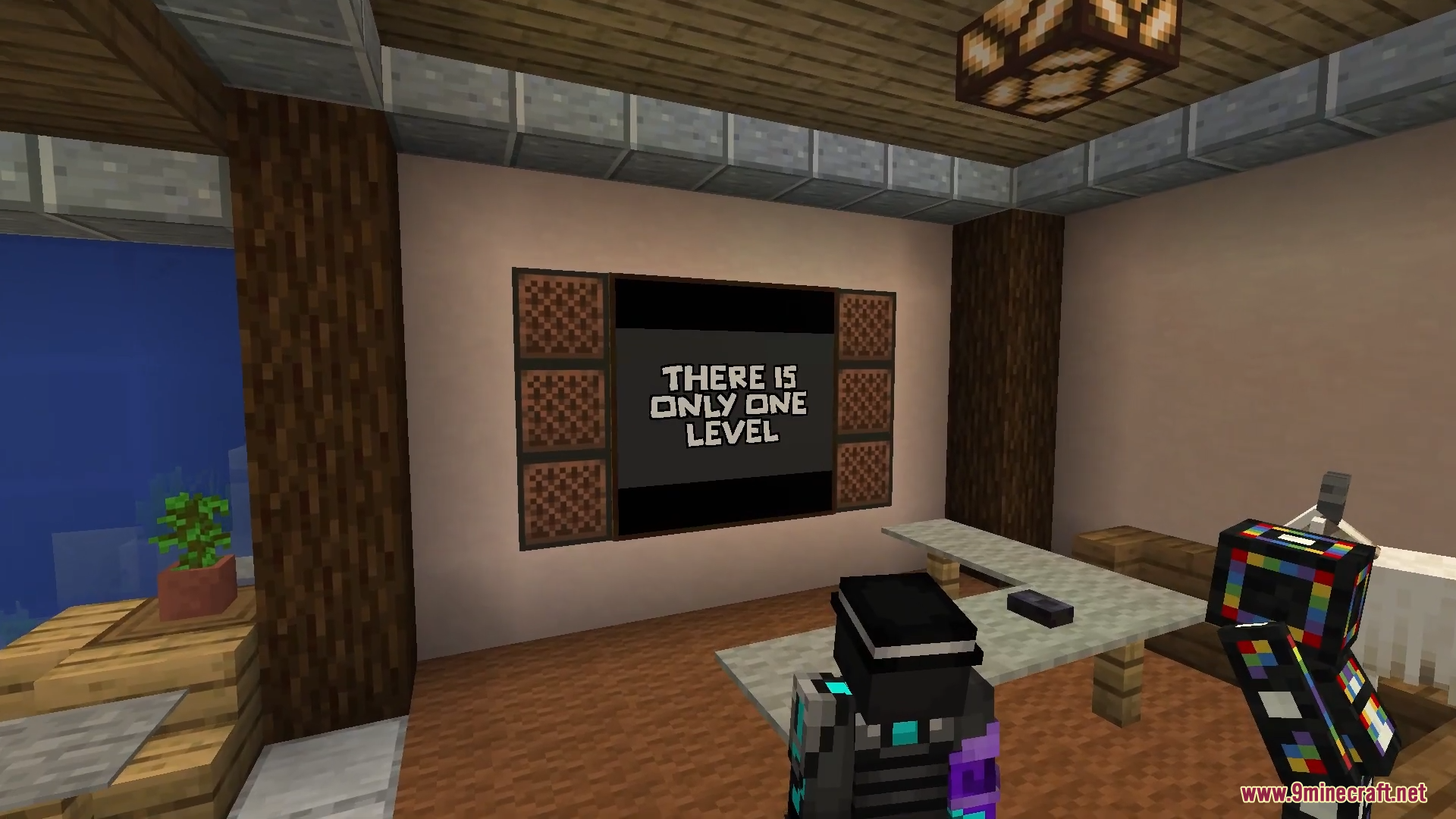 Only One Level Map Screenshot 4 Two players stand in a room looking at the Only One Level screen