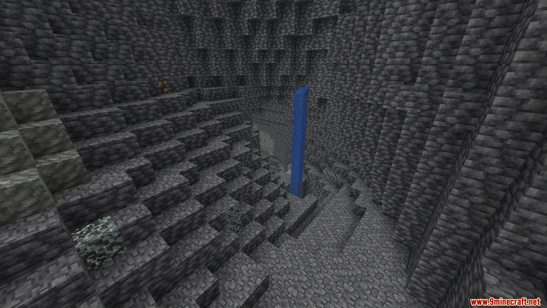 Optimized Fullbright Mod Screenshot 6 Optimized Fullbright Mod provides clear vision inside a deep underground stone cave