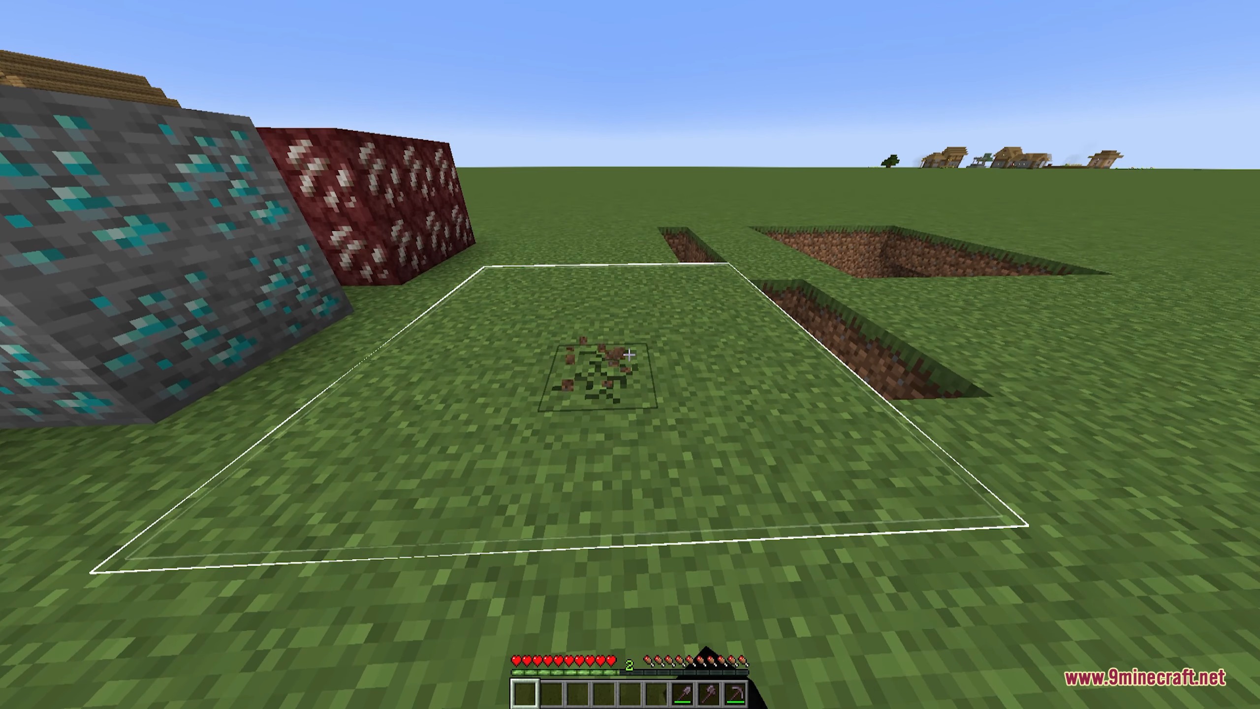 The Ore Excavation mod allows players to select large areas for vein mining