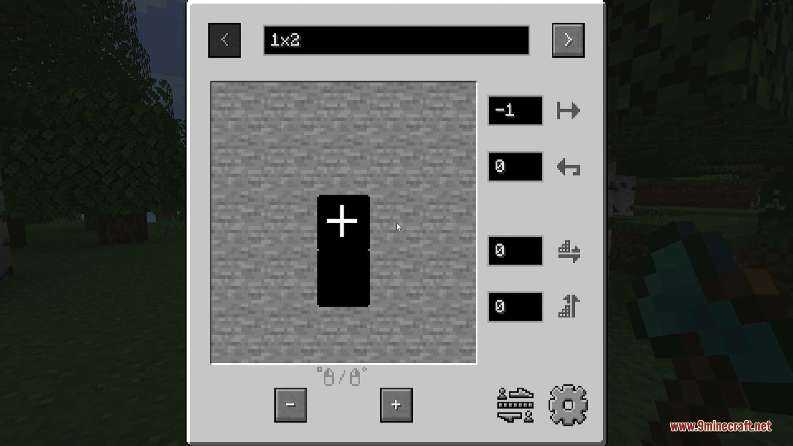 The shape edit interface allows players to customize their mining area pattern