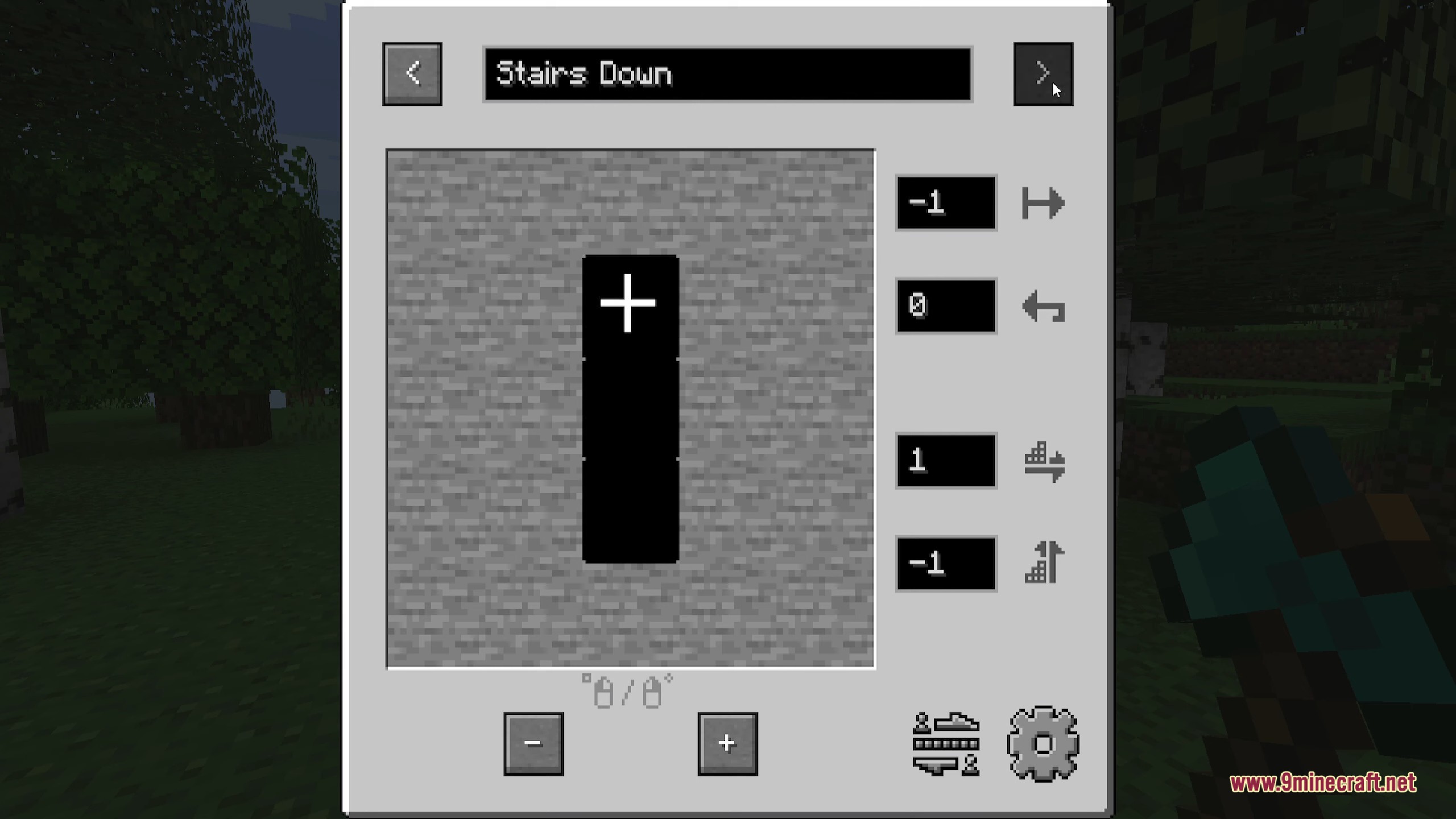 Custom interface for configuring mining patterns in the Ore Excavation mod