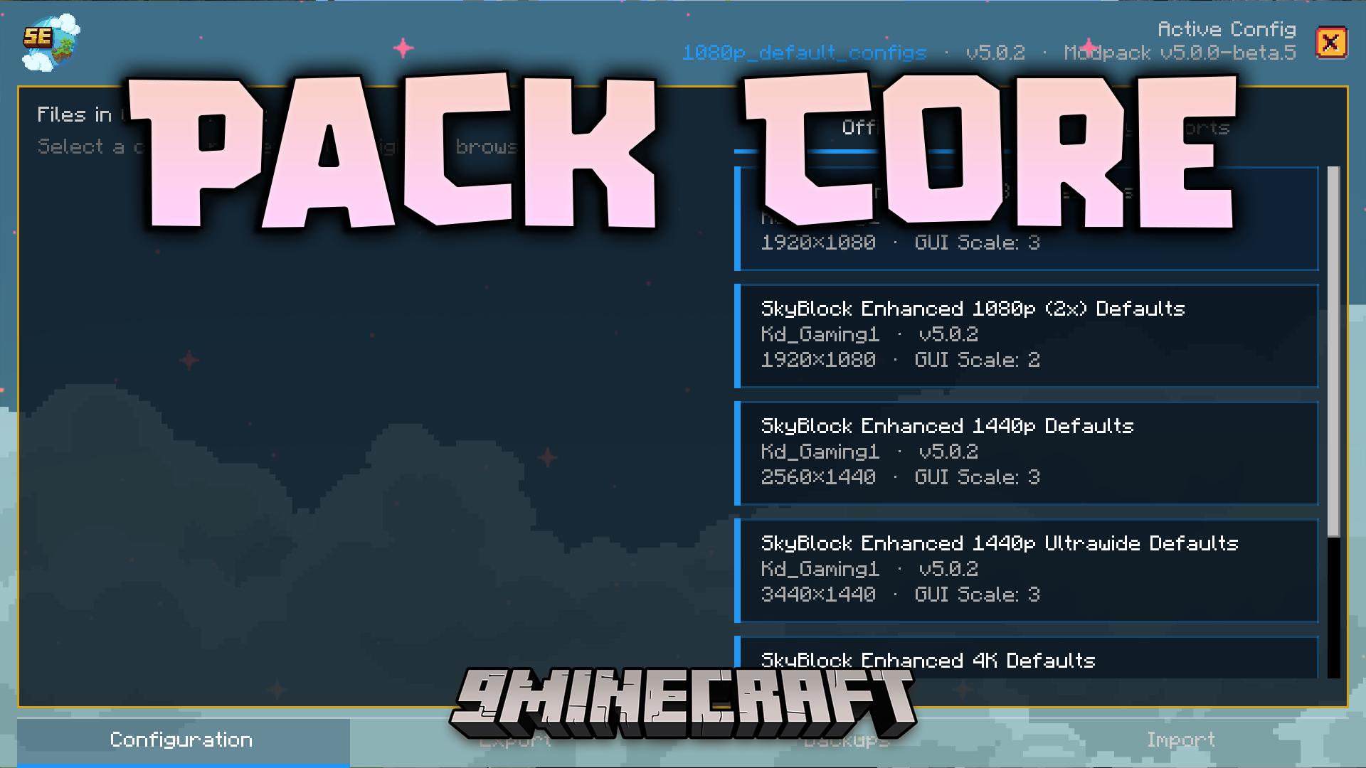 Pack Core Mod