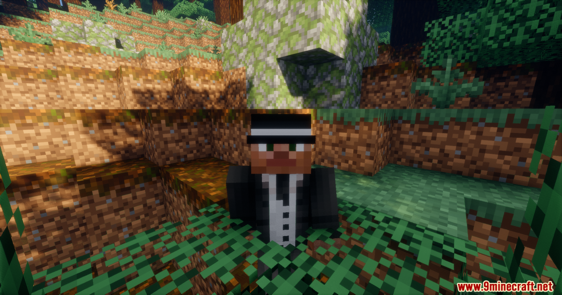 Pick Up Me Mod Screenshot 10 Close up of a character wearing a black suit and hat