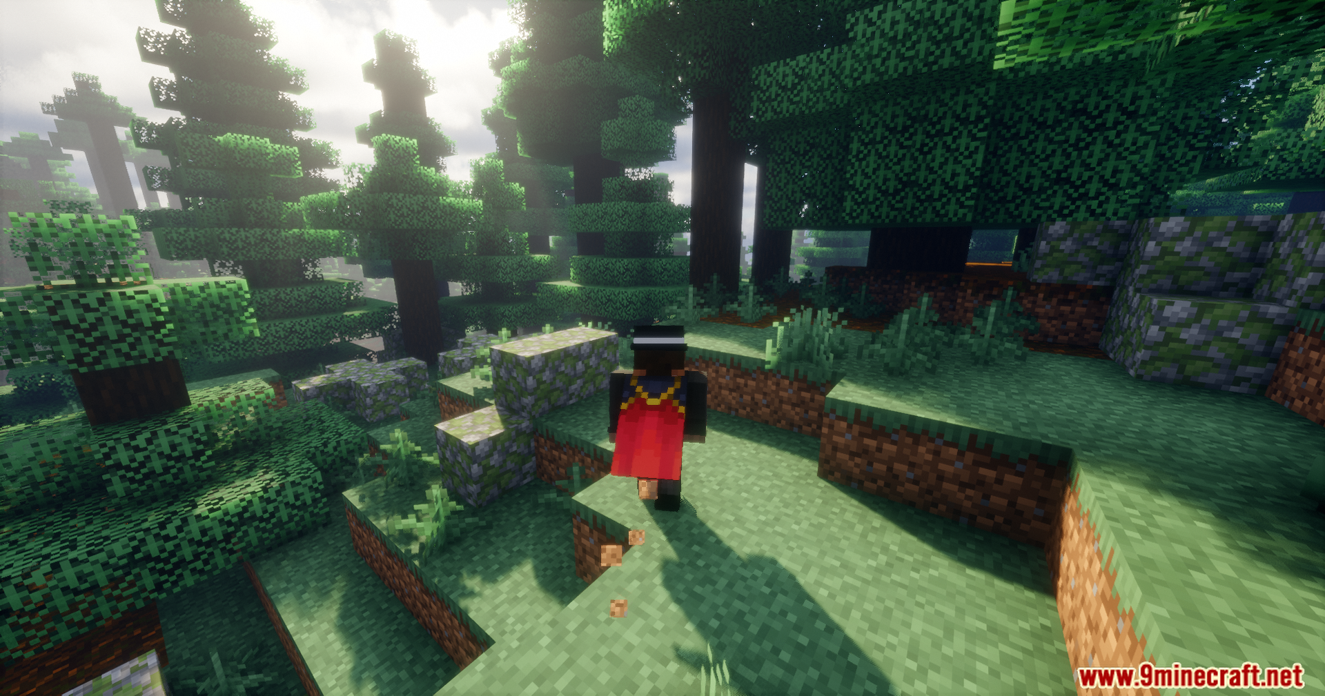 Pick Up Me Mod Screenshot 7 Player carrying another player on their head in a forest