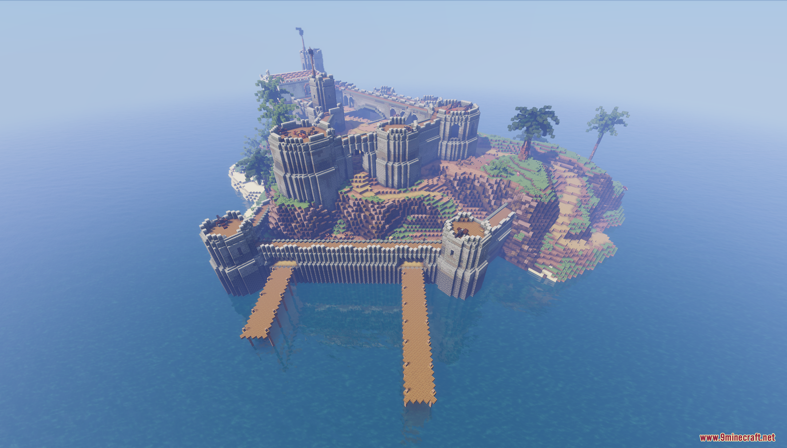 Pirate Fortress Map Screenshot 1 The Pirate Fortress Map featuring a large stone castle on an island