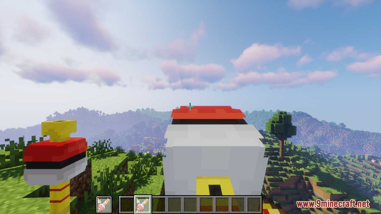 First person view of a player holding a 3D Poke Flute model