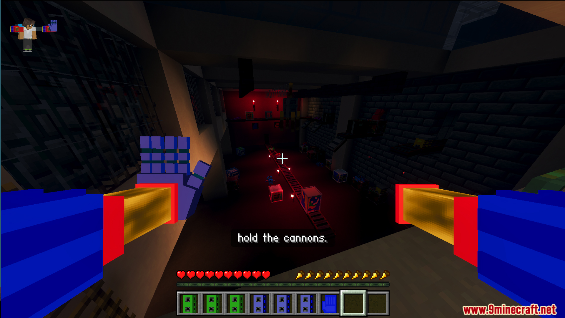 Player holding mechanical hands in the Poppy Play Time Chapter One Map