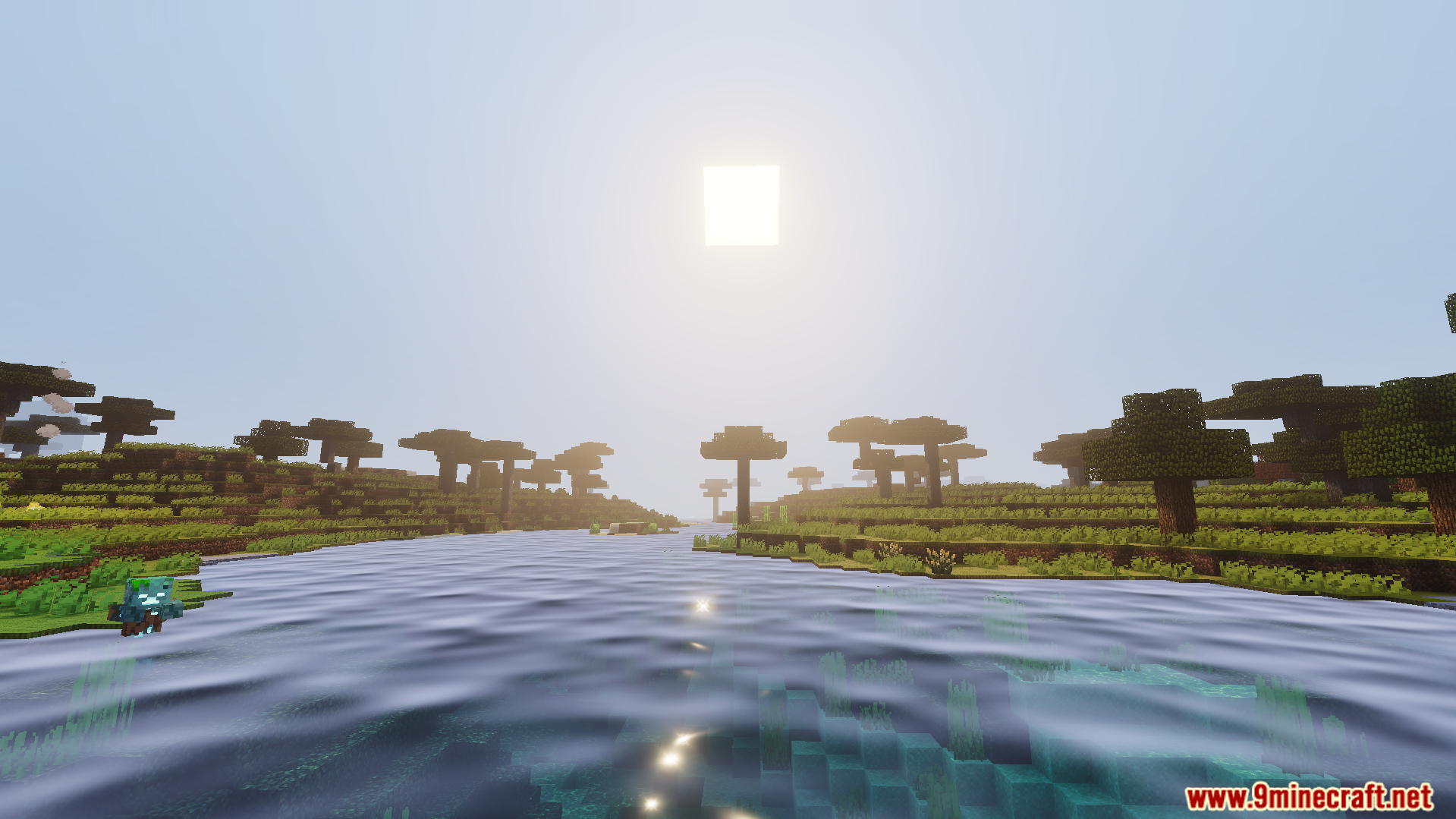 RG Visuals Shader Screenshot 7 RG Visuals Shader adds realistic water reflections and bright glowing sun rays