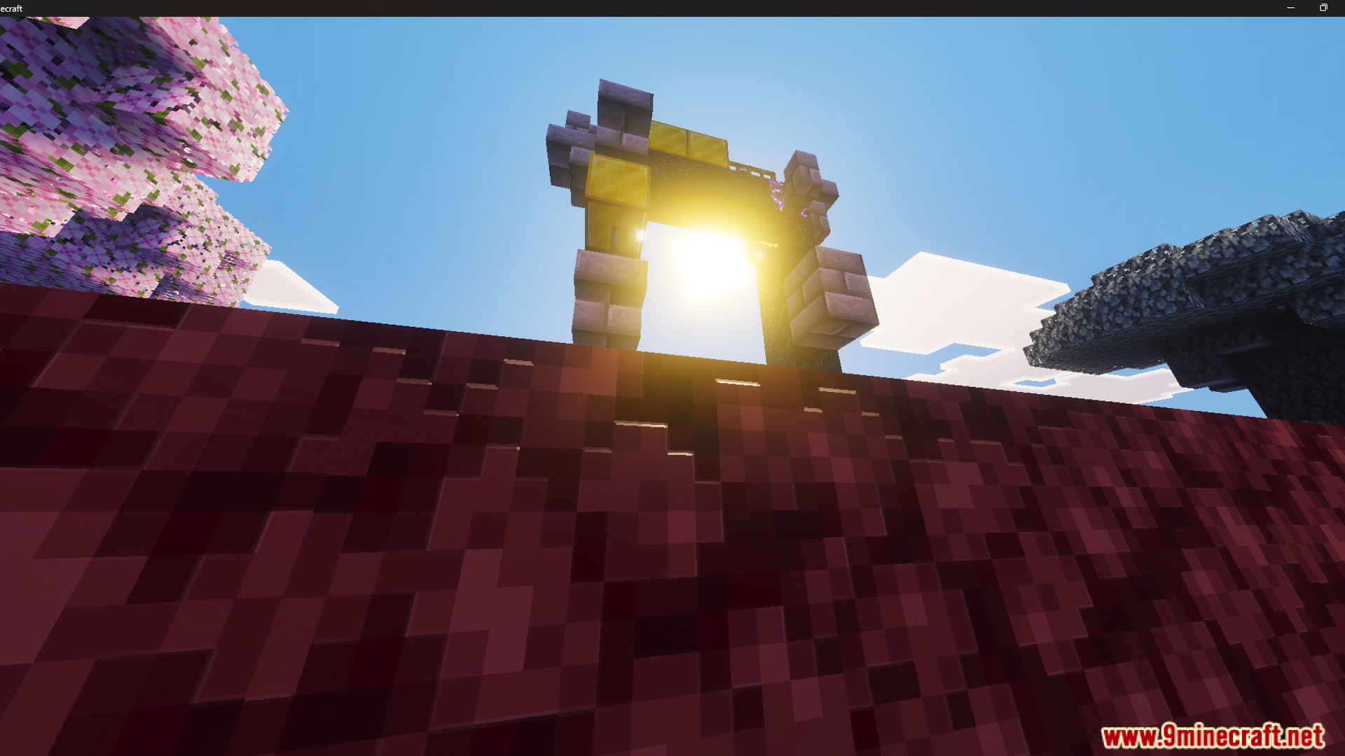 A stone archway on the Raft Only Survival Island Adventure Map