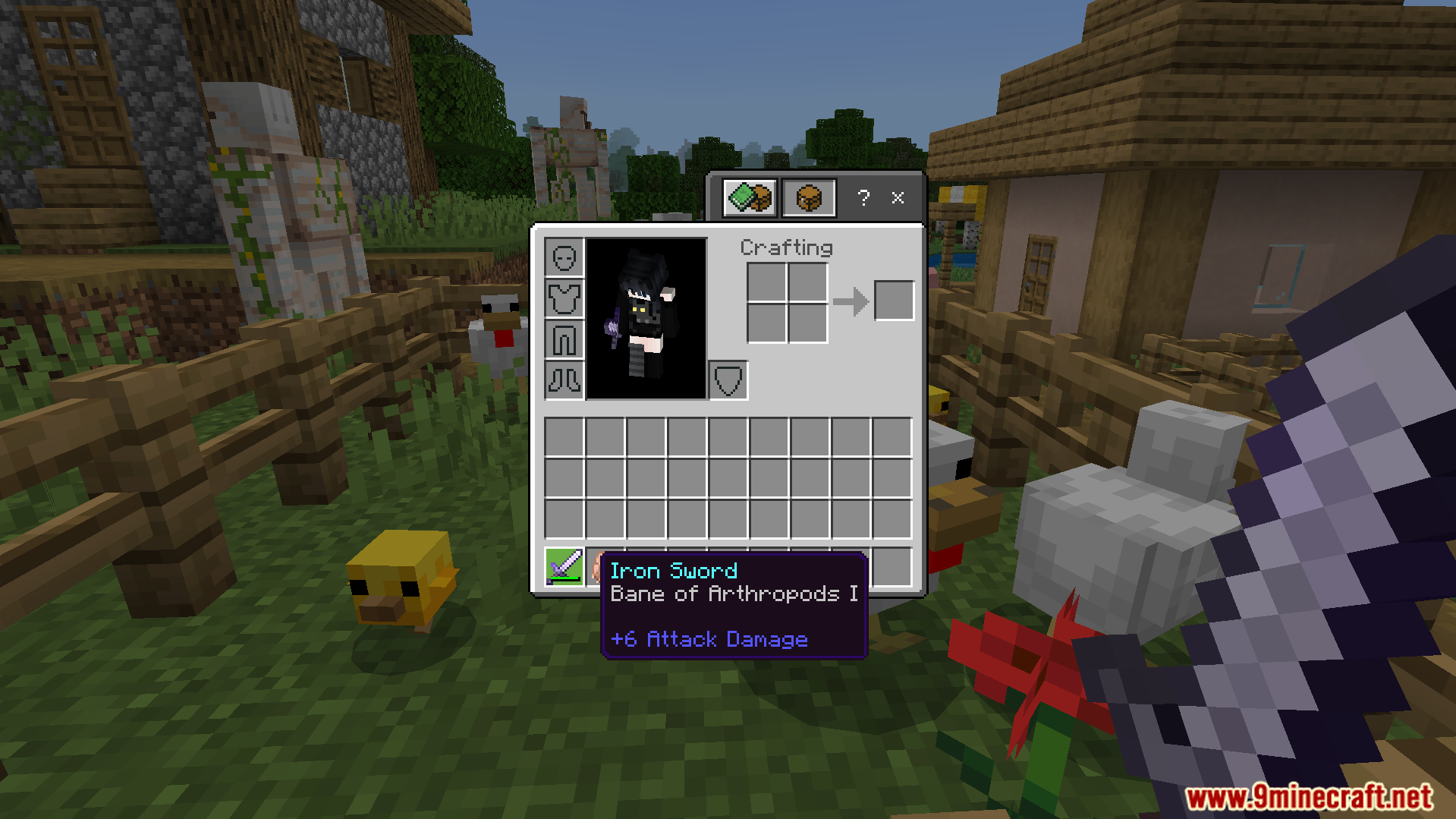 Random Enchant on Attack Addon Screenshot 2 Random Enchant On Attack Addon gives an iron sword a random enchantment