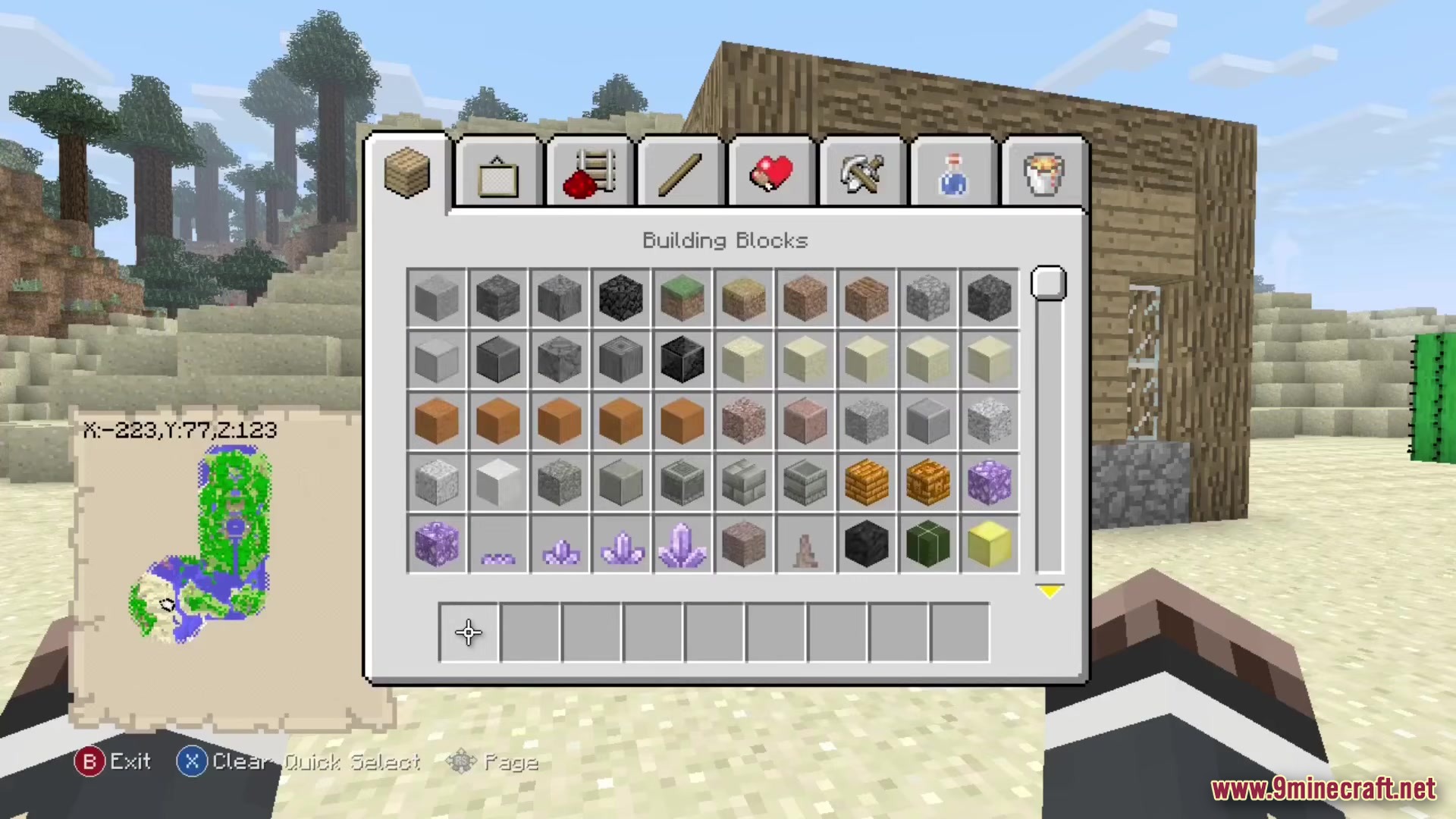 Re-Console Modpack Screenshot 8 Creative inventory menu showing building blocks with a legacy console style layout