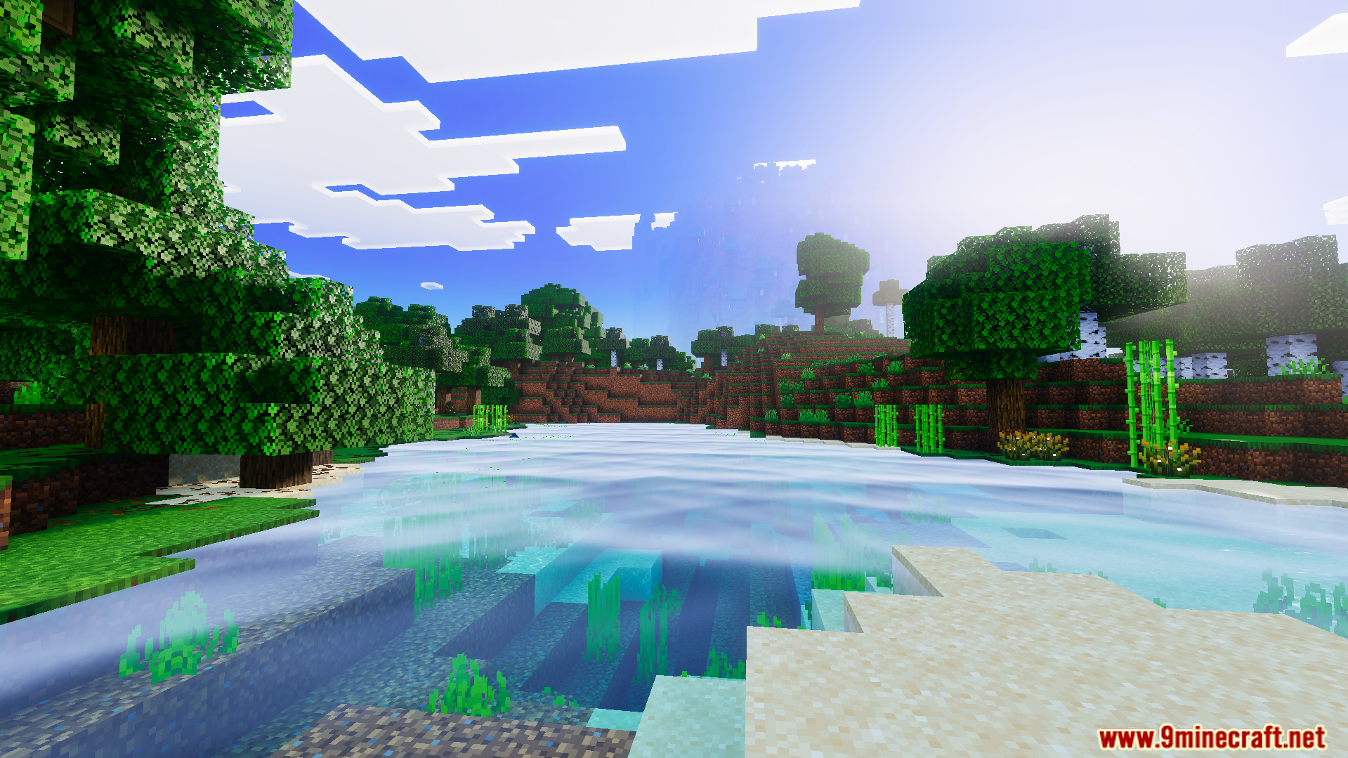 Realism Visuals Shader Screenshot 5 Realism Visuals Shader adds realistic lighting and beautiful water reflections to the world