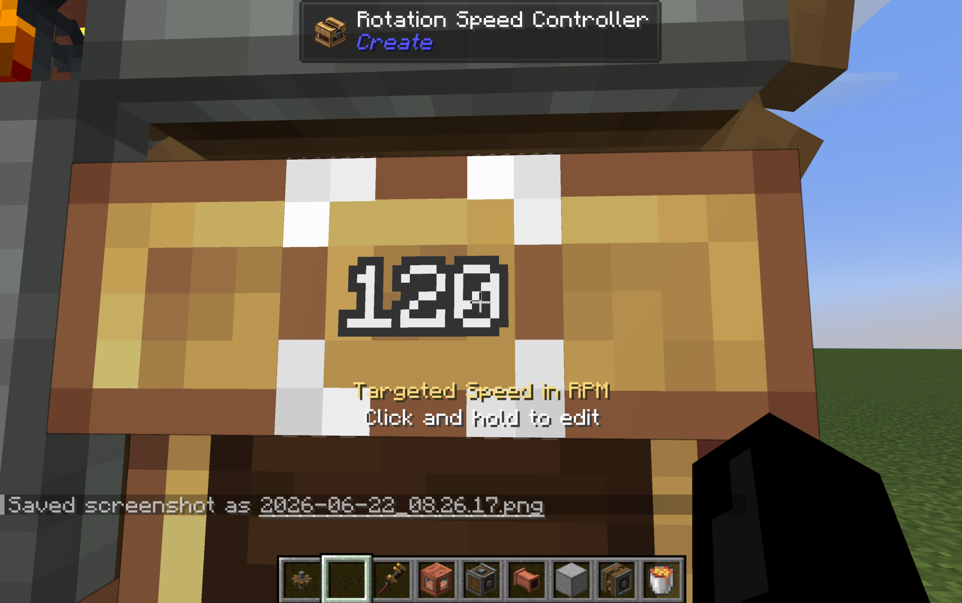 Really Tiny Level 2 Engine Schematic Screenshots 1 A rotation speed controller block displaying a targeted speed of 120 RPM