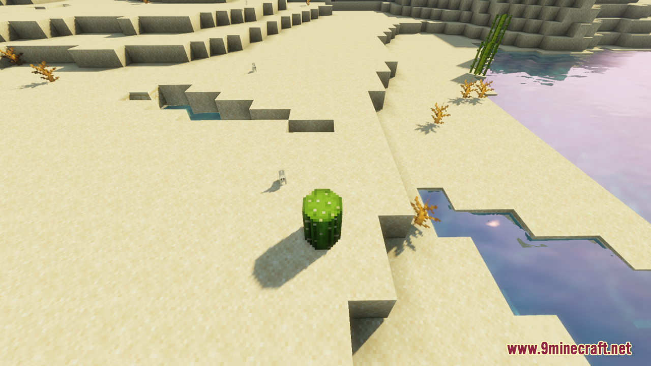 Round Cacti Resource Pack replaces square cactus blocks with realistic rounded models