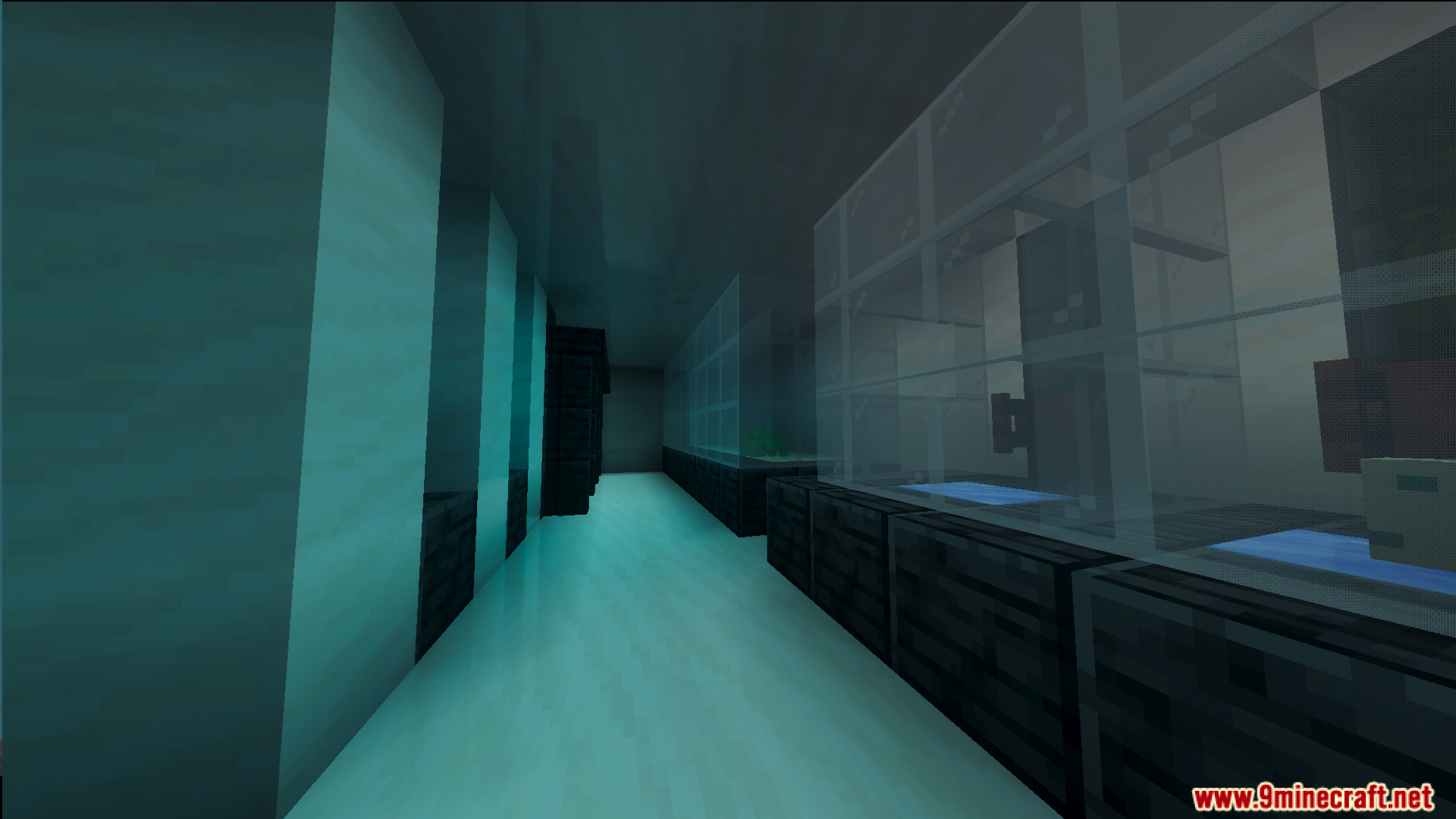 Interior of a research facility in the SURVIVE UNDERWATER Map