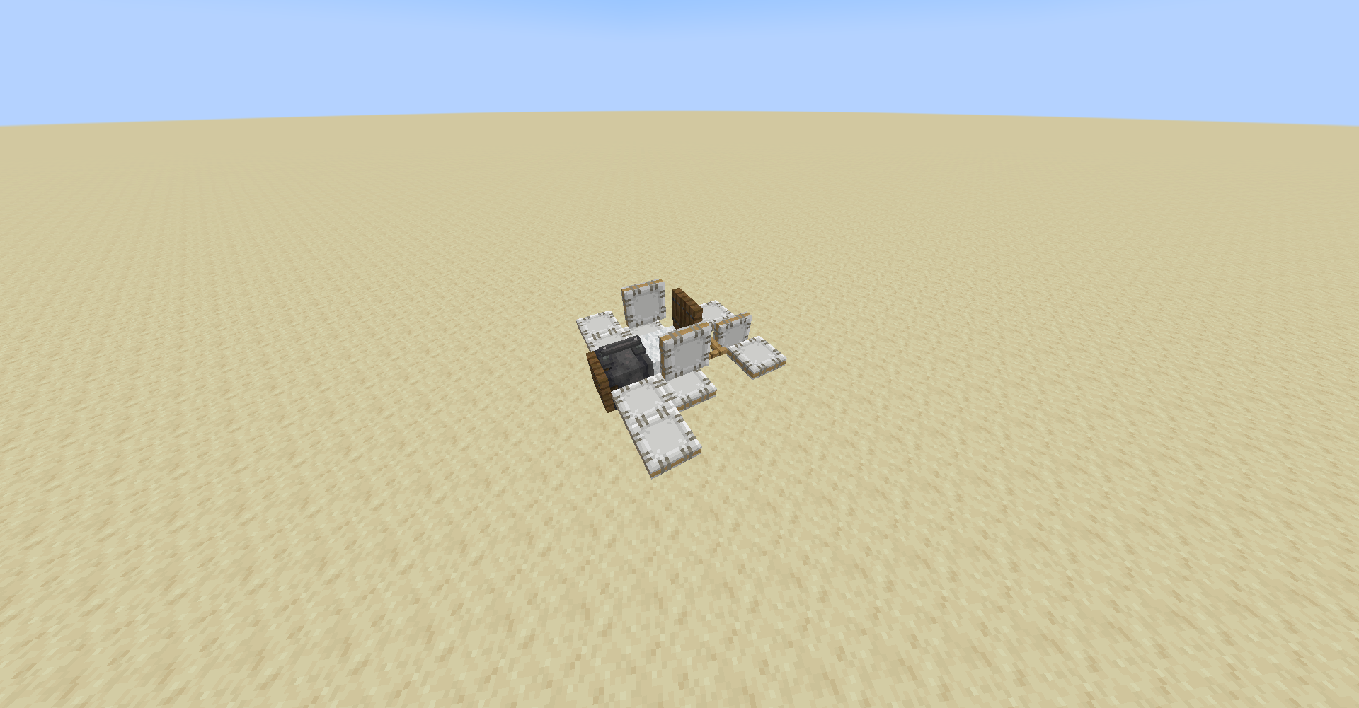 Simple Handle Powered Plane Schematic Screenshots 2 Compact handle powered plane schematic made of trapdoors in a flat desert