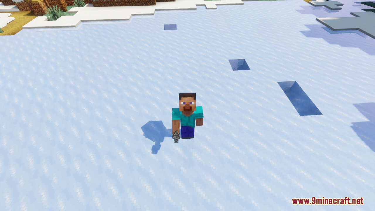 Skin Totem 3D Edition Resource Pack Screenshot 11 Minecraft player holding a 3D totem that looks like their own skin
